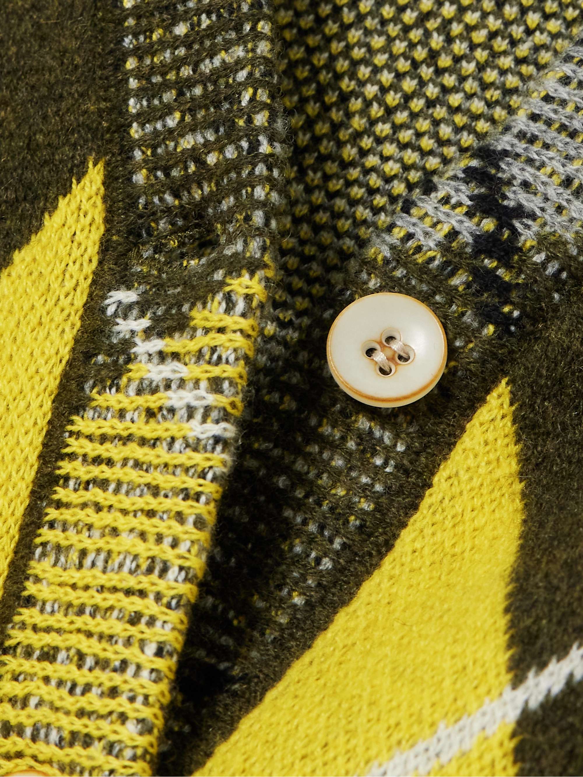 Argyle cashmere-jacquard cardigan view
