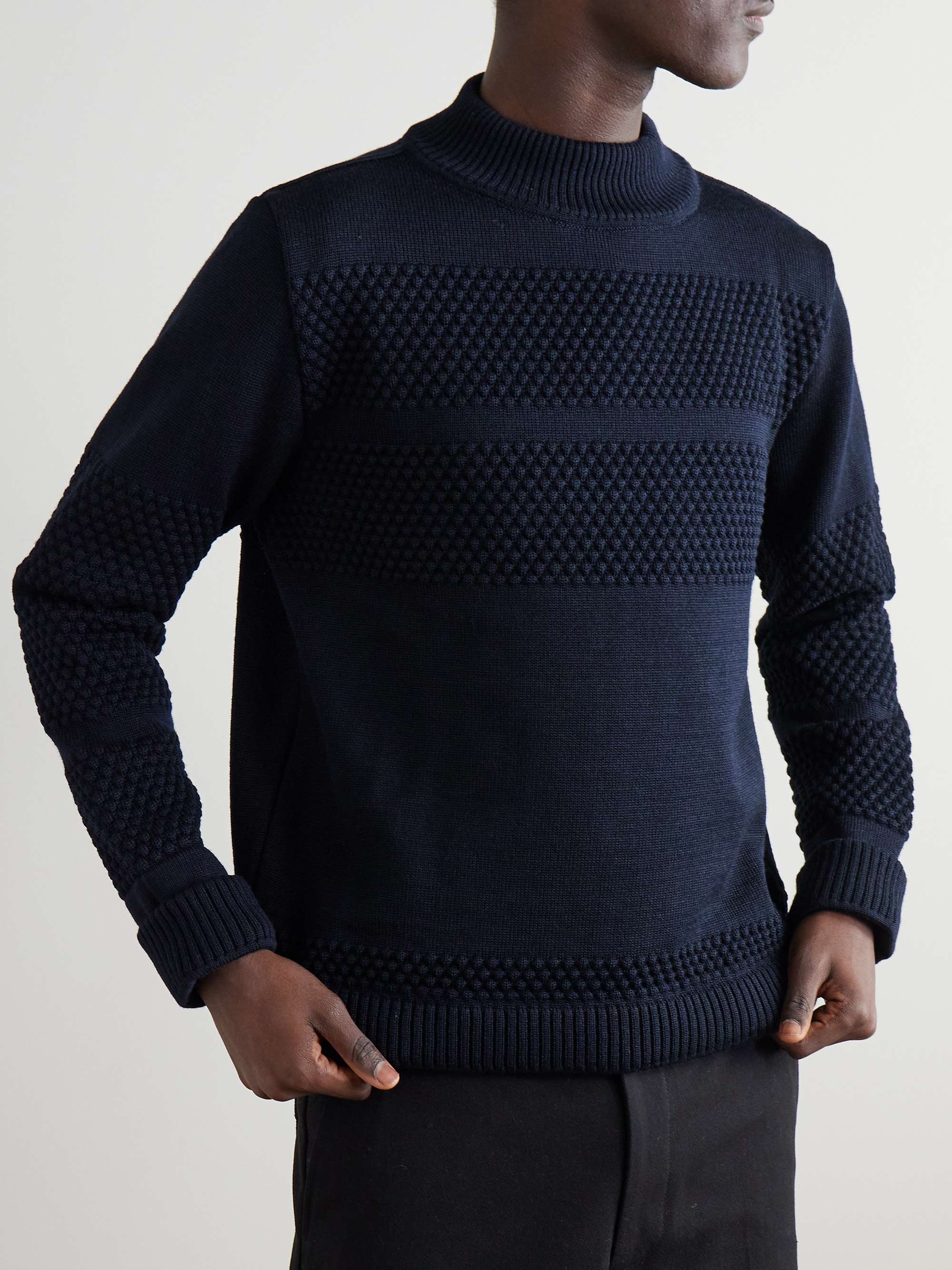 Fisherman II Textured Virgin Wool Rollneck Sweater view