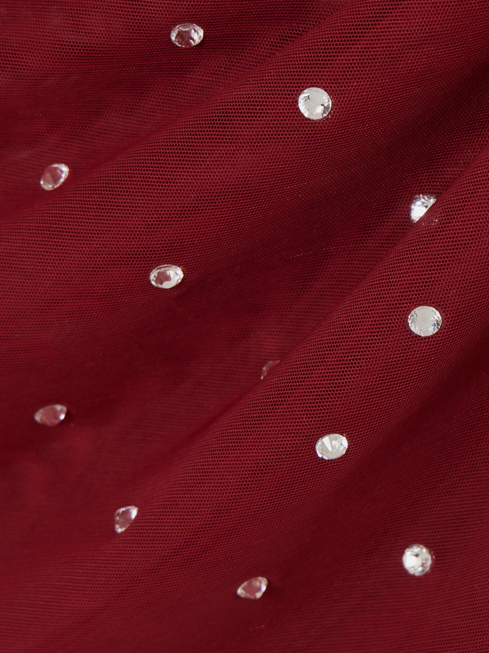 Crystal-embellished stretch-mesh pareo view