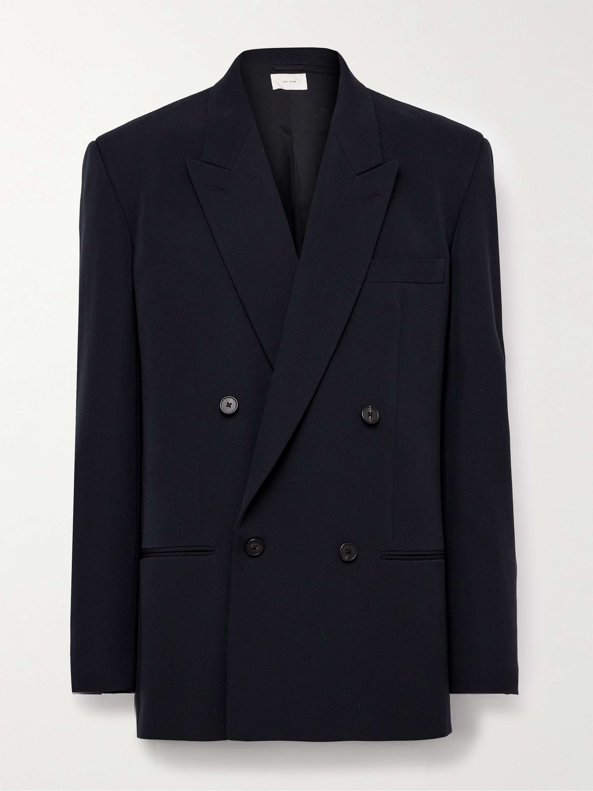 Donnes Double-Breasted Grain de Poudre Virgin Wool Suit Jacket view