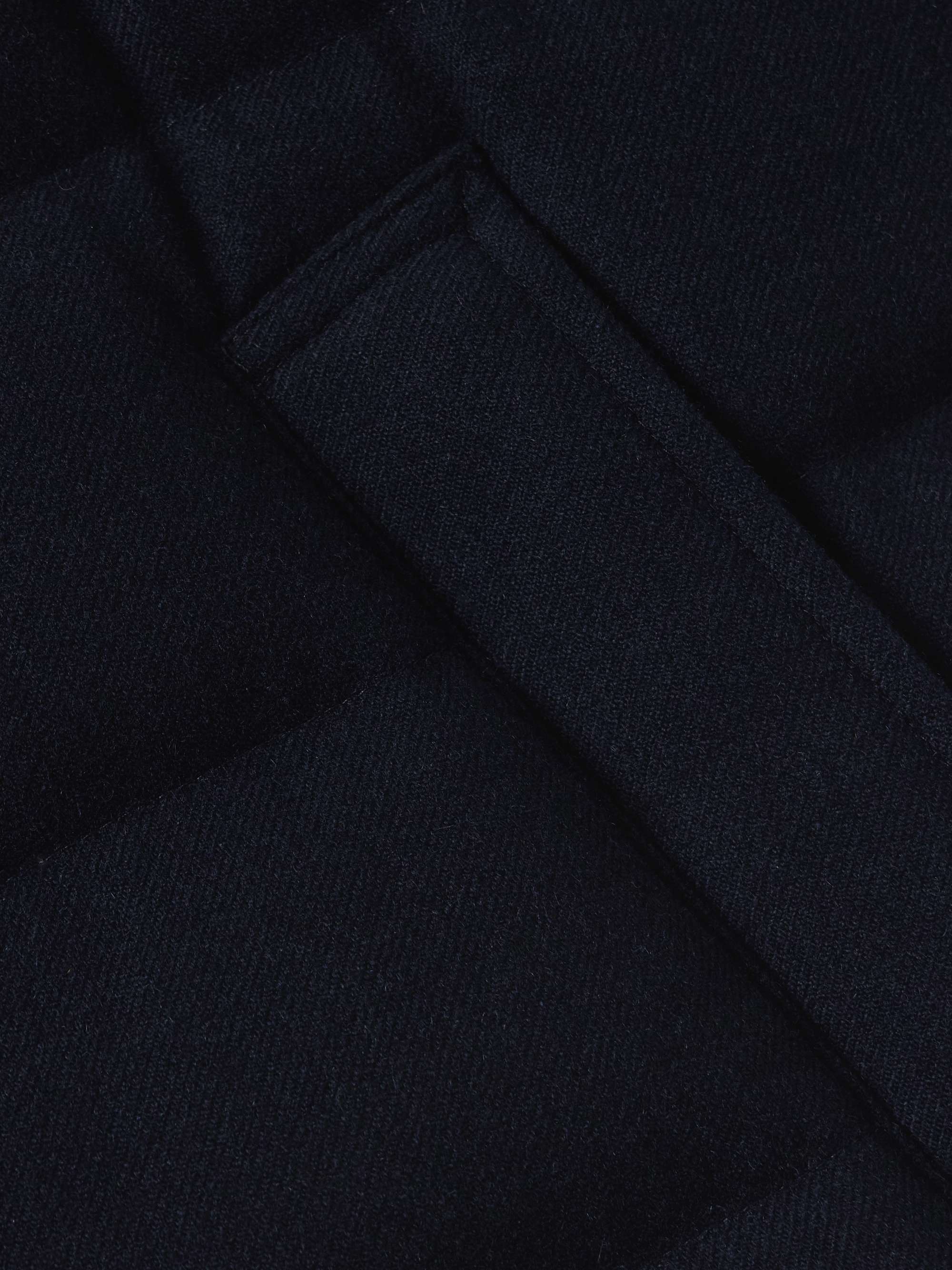 Slim-Fit Quilted Recycled Cashmere-Blend Twill Coat view