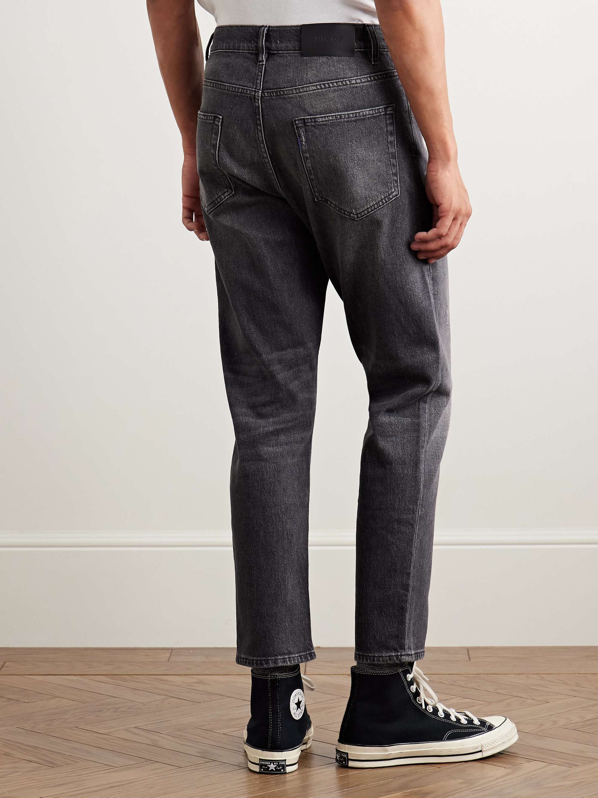 Frey 1876 Tapered Cropped Distressed Jeans view