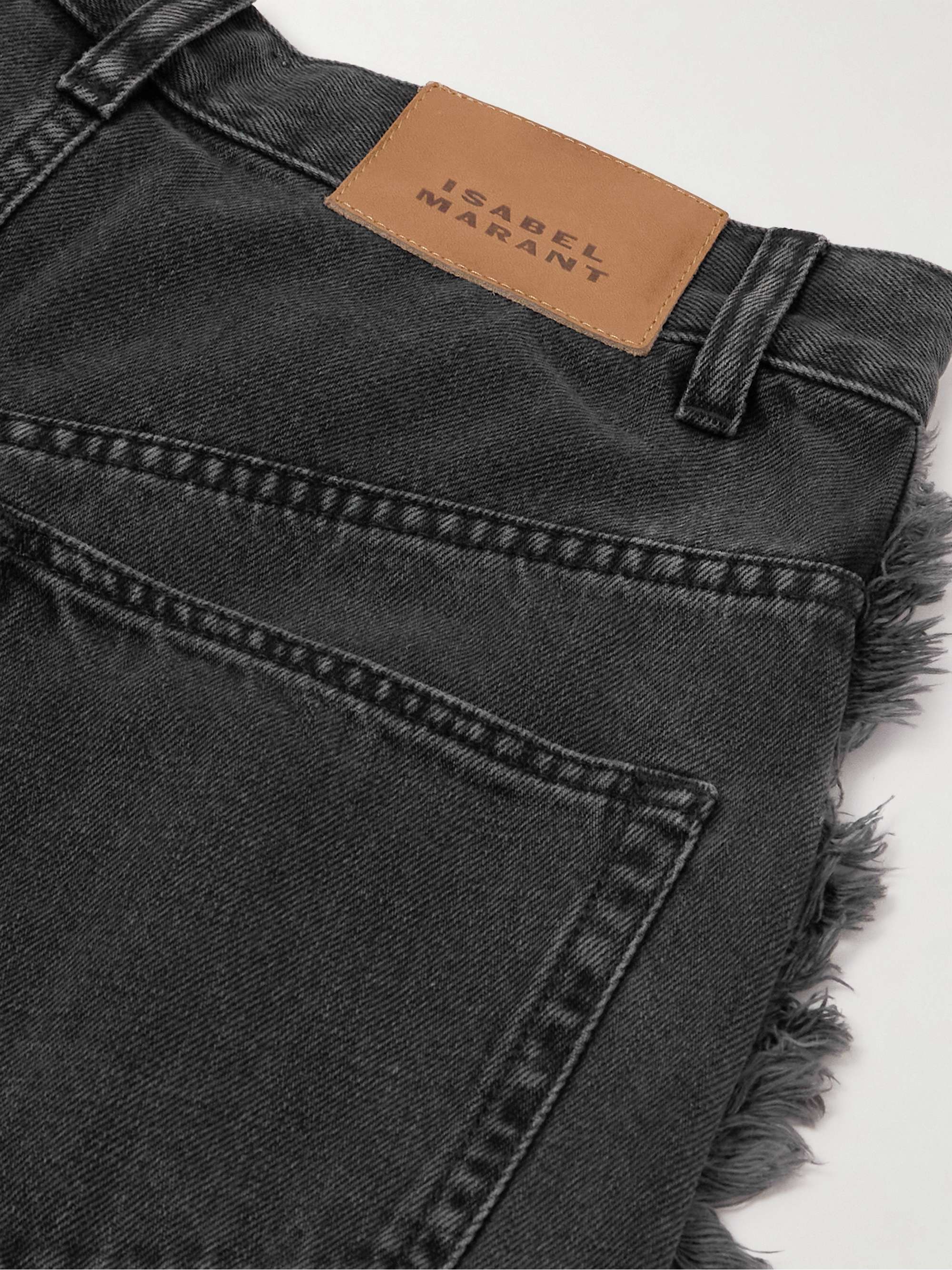 Maella fringed jacquard-trimmed high-rise straight-leg jeans view