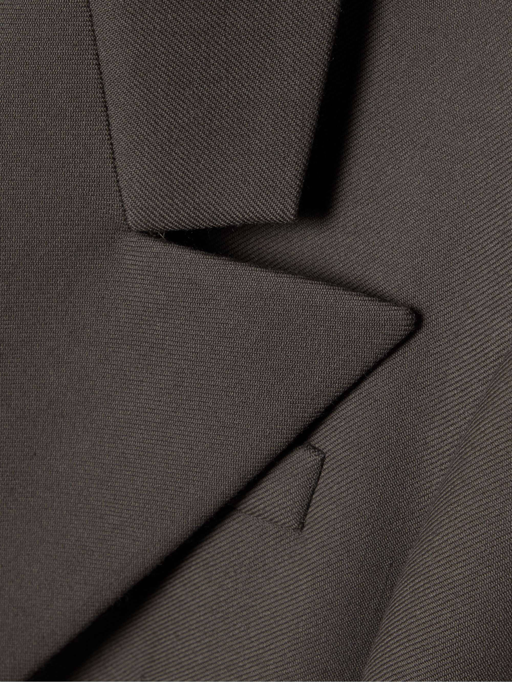 Double-breasted wool-gabardine blazer view