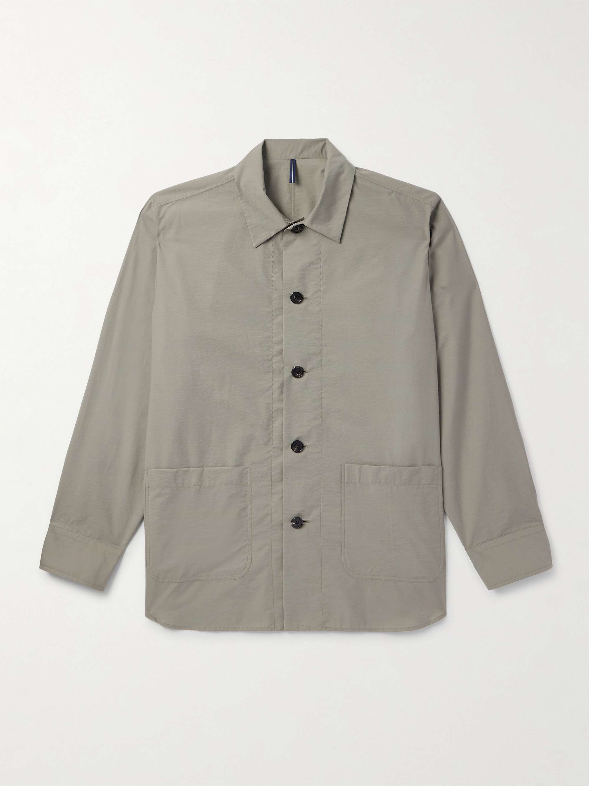 Teknosartorial Washed Cotton-Blend Poplin Overshirt view