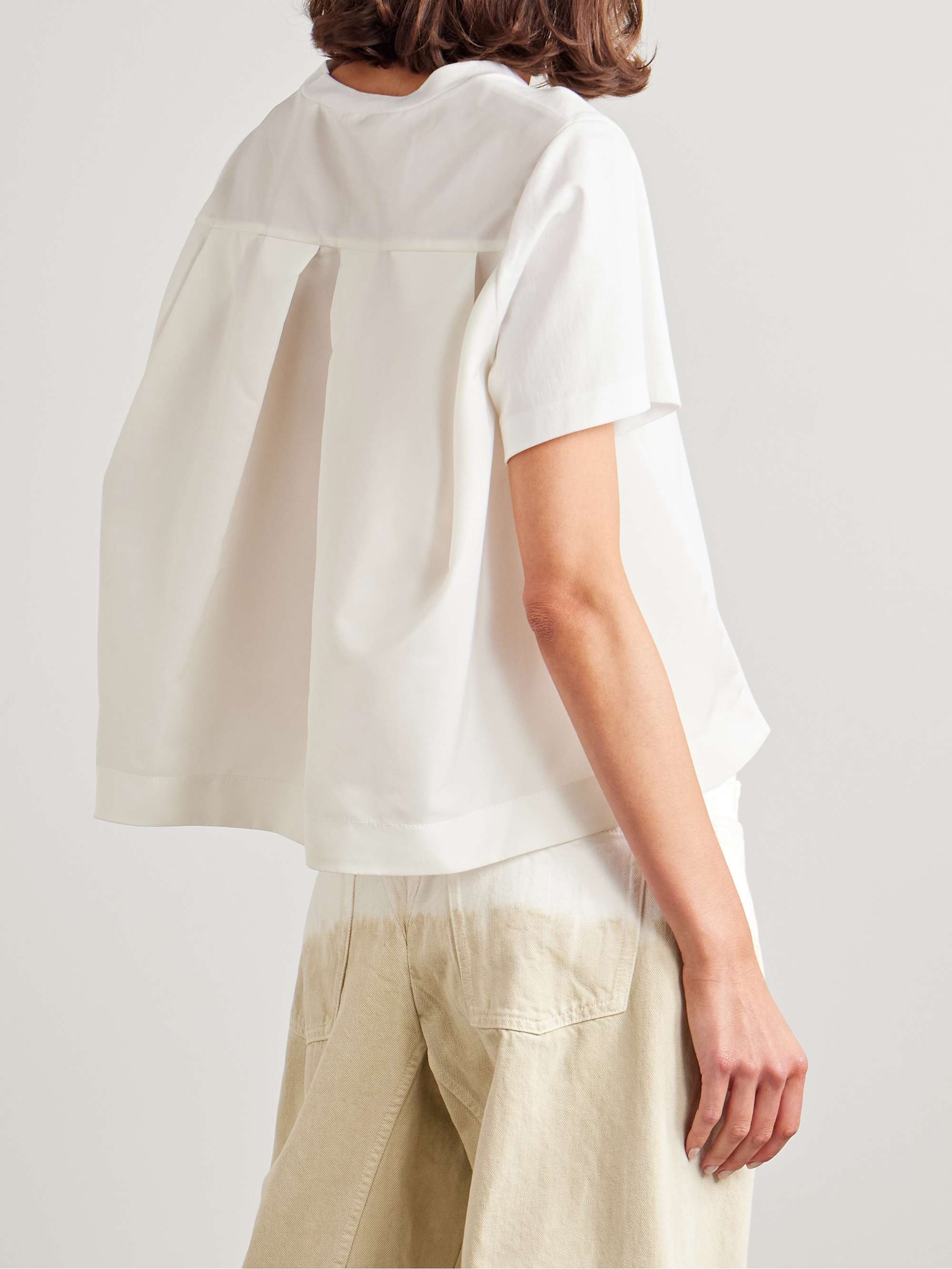 Paneled shell and cotton-jersey T-shirt view