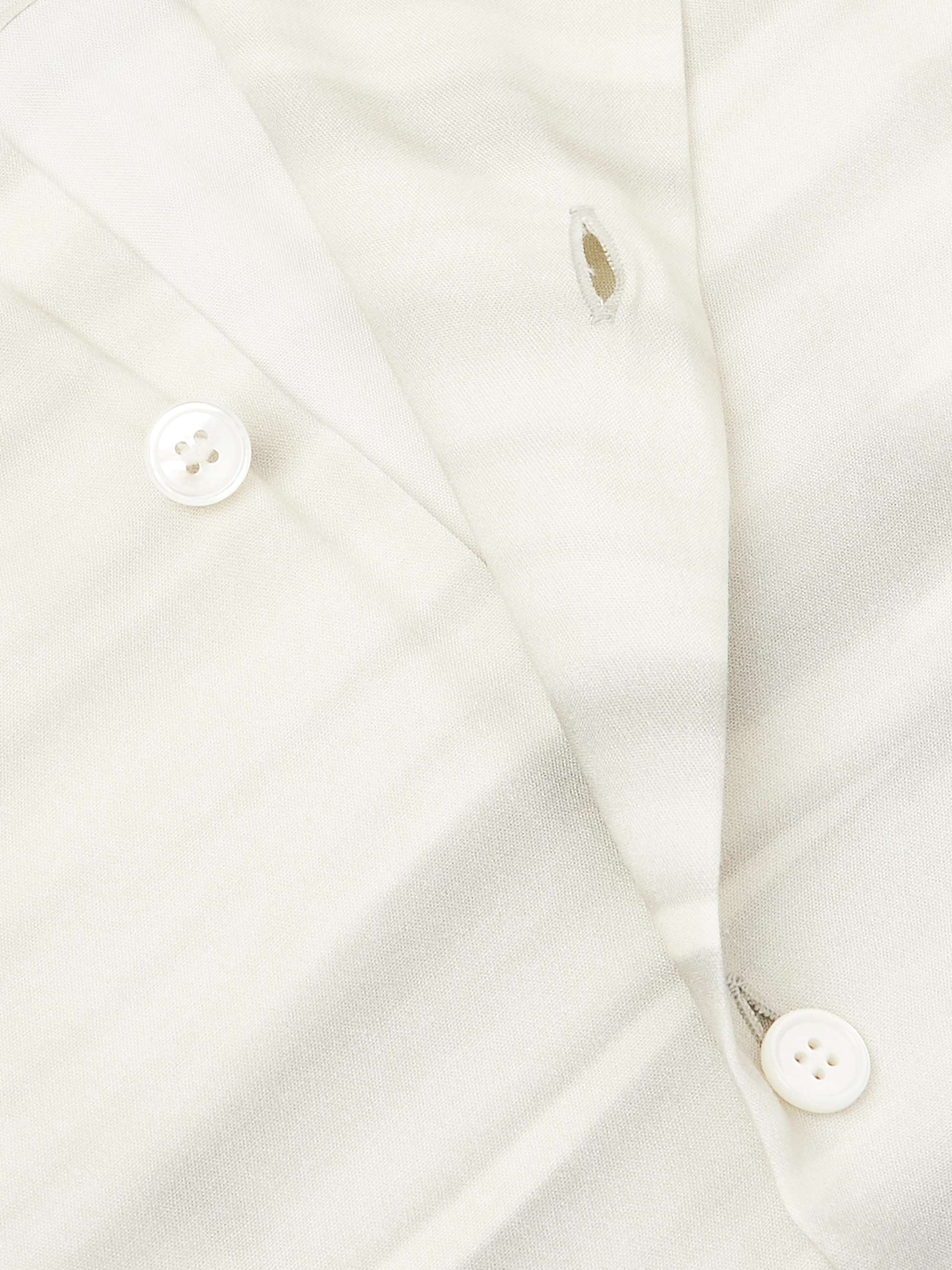 Camp-Collar Printed Satin Shirt view