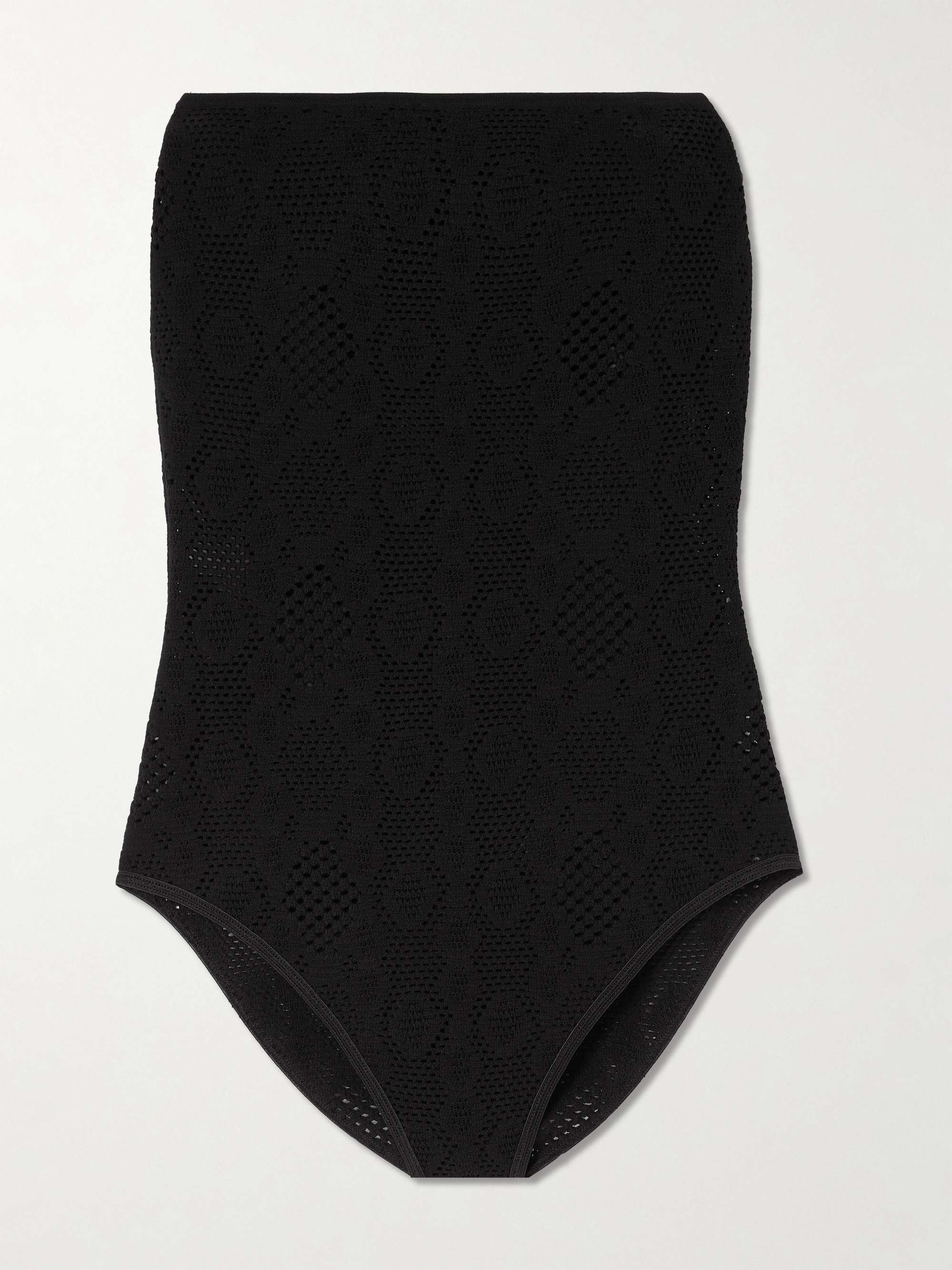 Strapless pointelle-knit bodysuit view