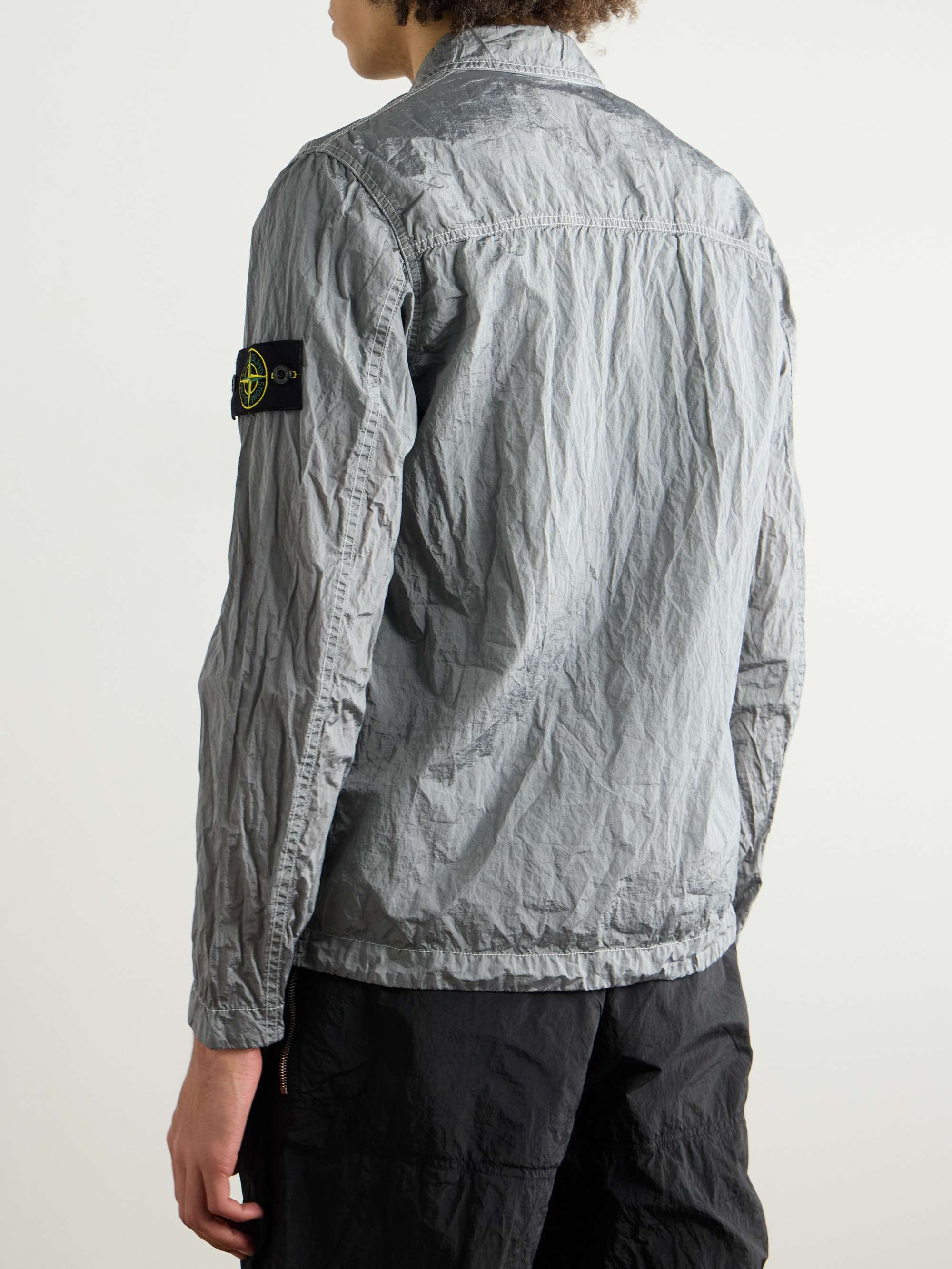 Logo-Appliquéd Garment-Dyed ECONYL® Overshirt view