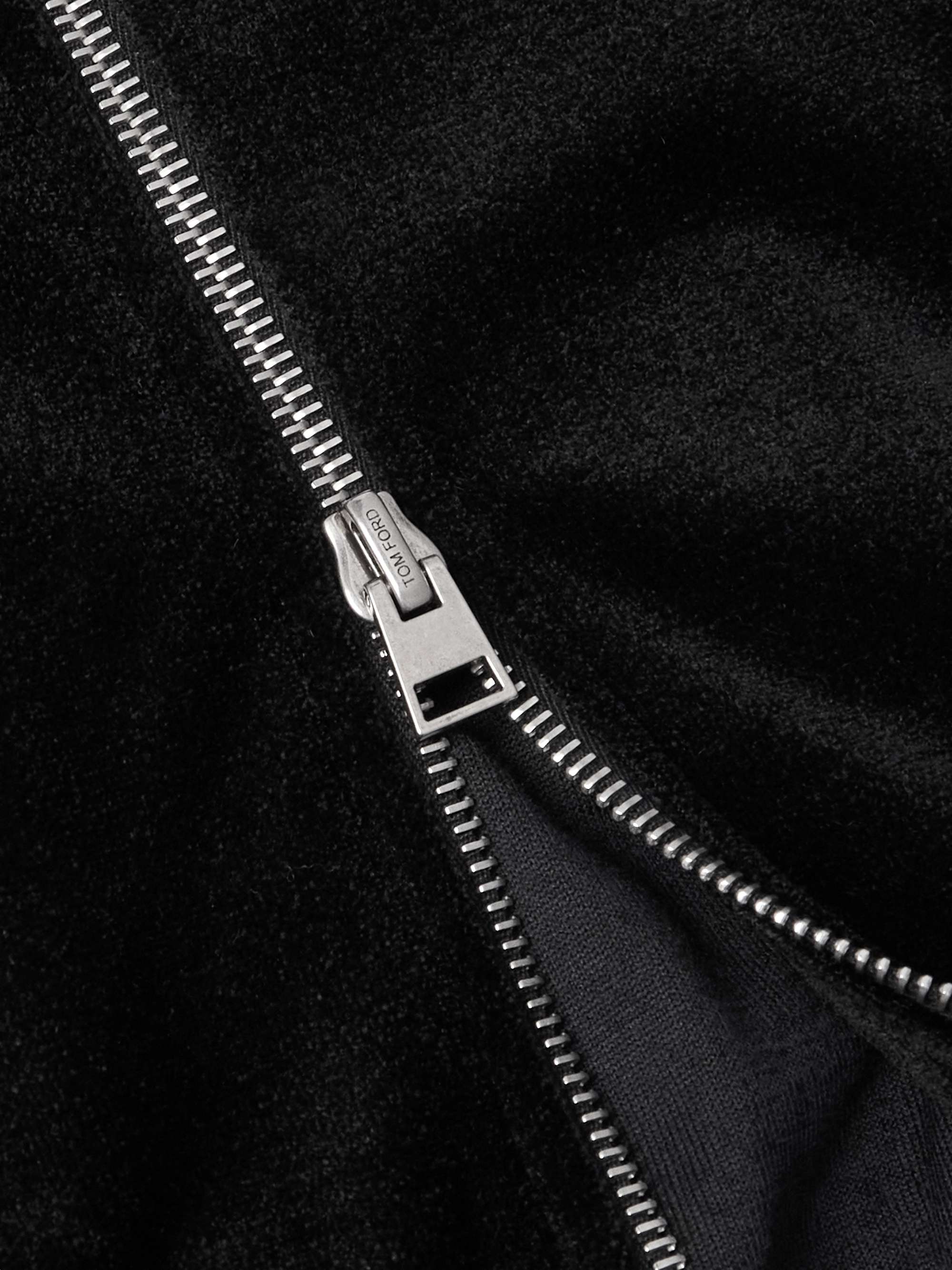 Silk and Cotton-Blend Velvet Track Jacket view