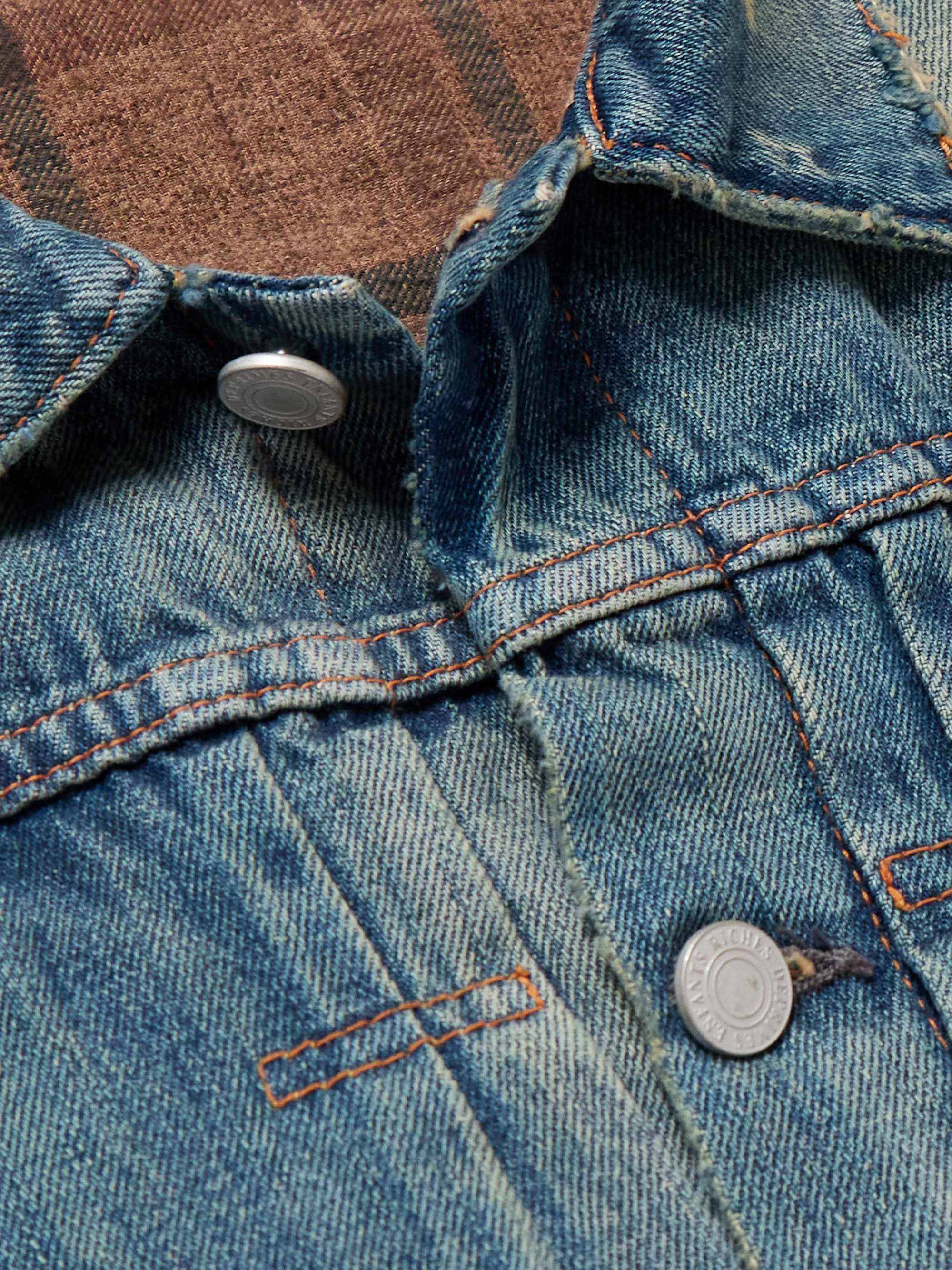 Distressed Panelled Denim Jacket view