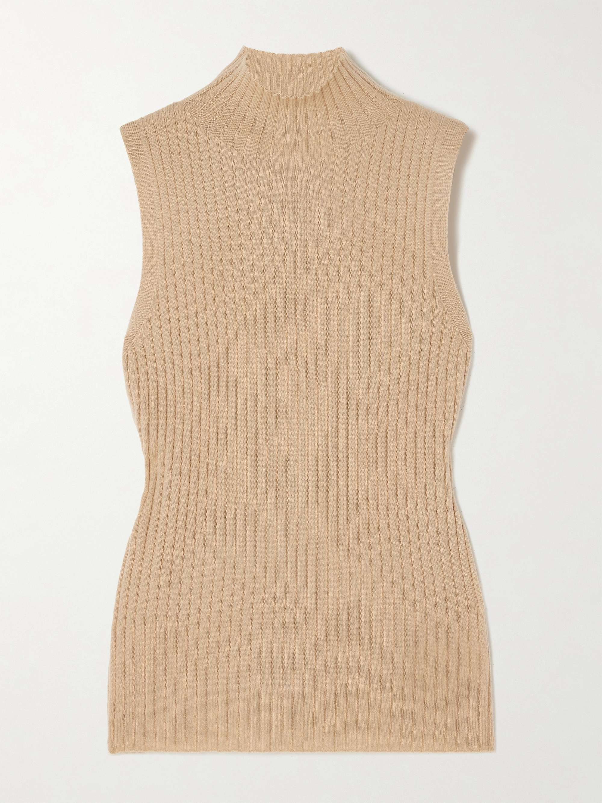 Mika ribbed cashmere turtleneck tank view