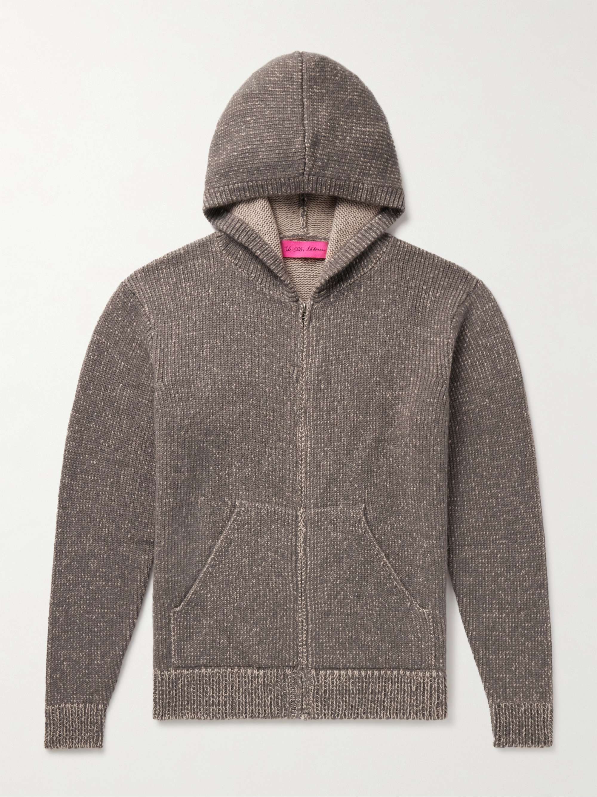 Ribbed Cashmere Zip-Up Hoodie view
