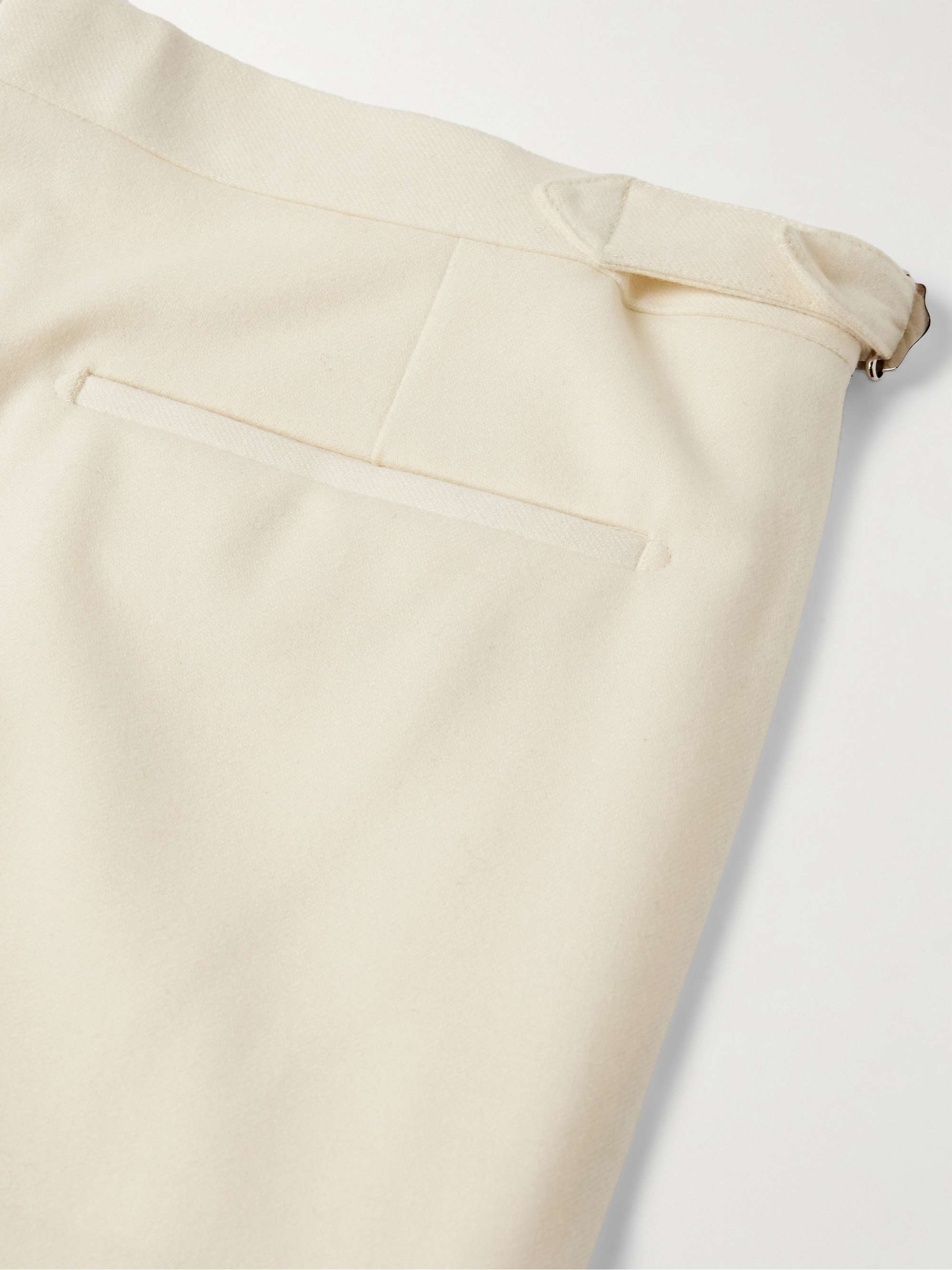 Slim-Fit Straight-Leg Wool-Flannel Tuxedo Trousers view