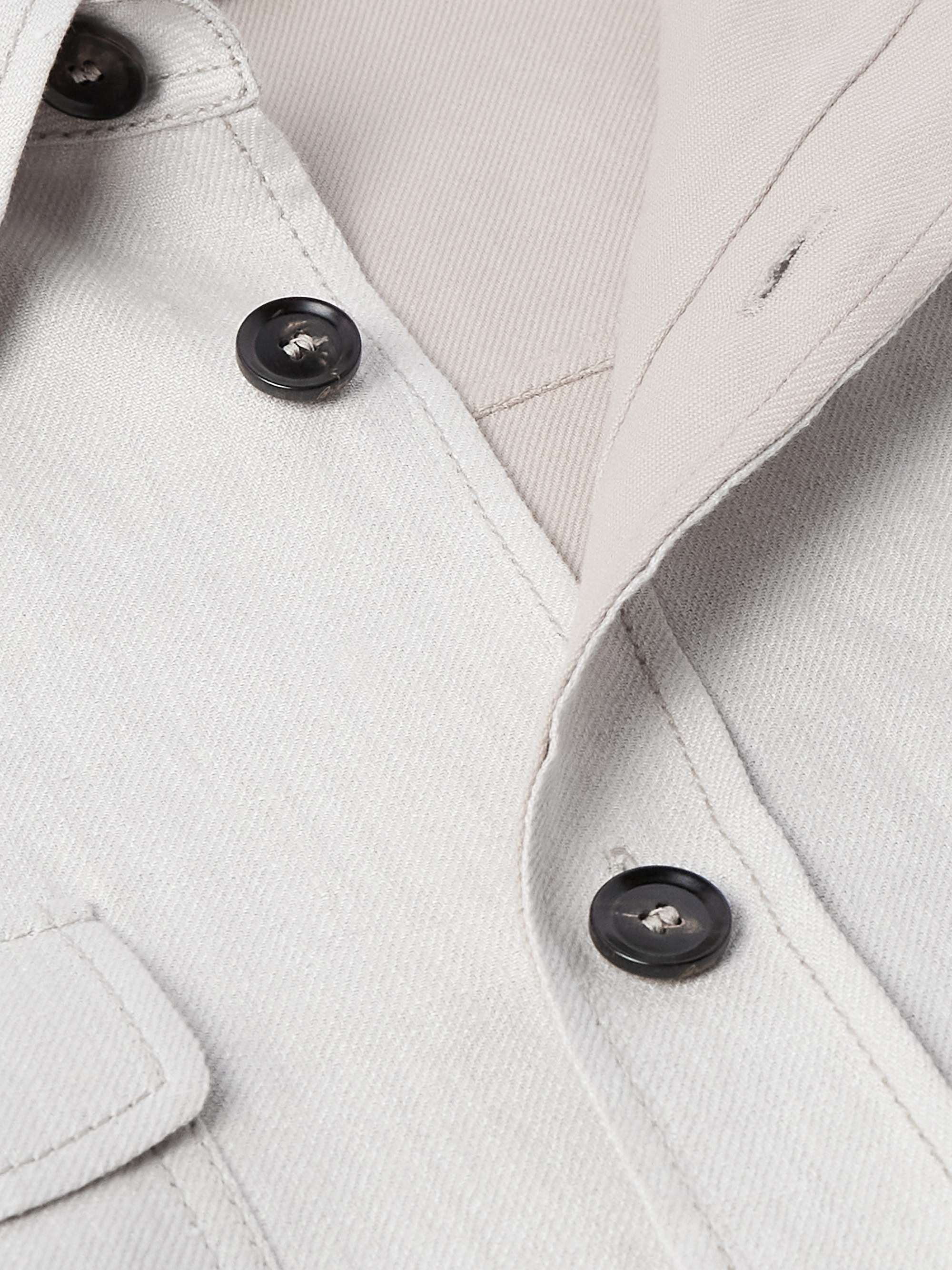 Linen-Blend Twill Overshirt view