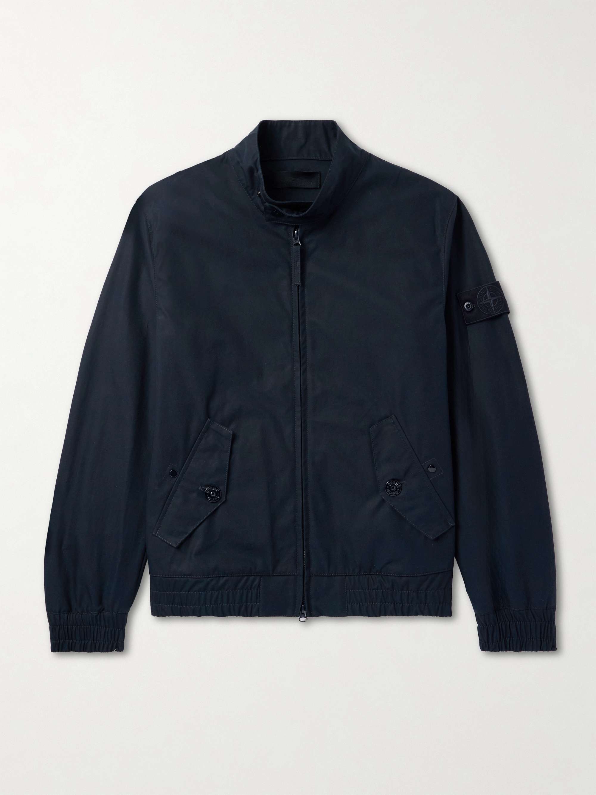 Ghost Logo-Appliquéd Organic Cotton-Canvas Bomber Jacket view