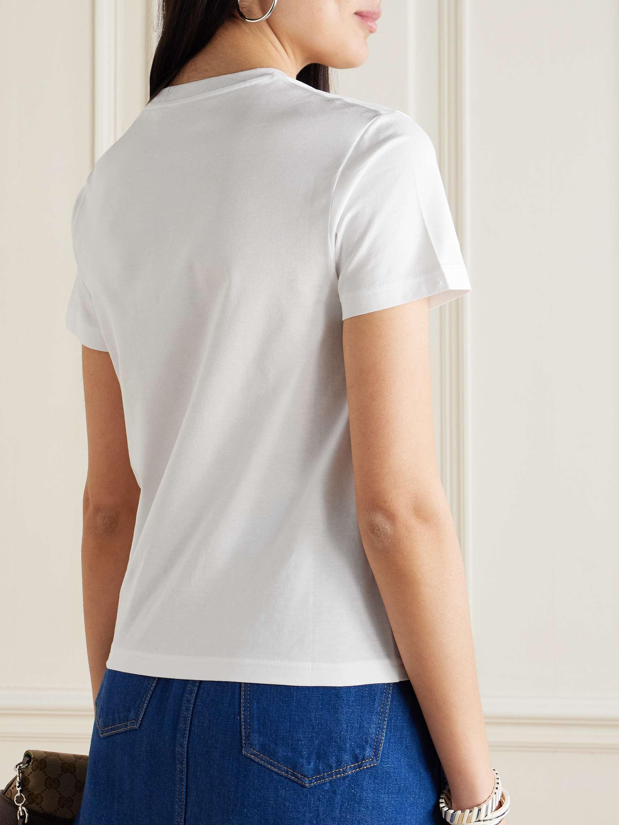 Logo-embroidered cotton-jersey T-shirt view
