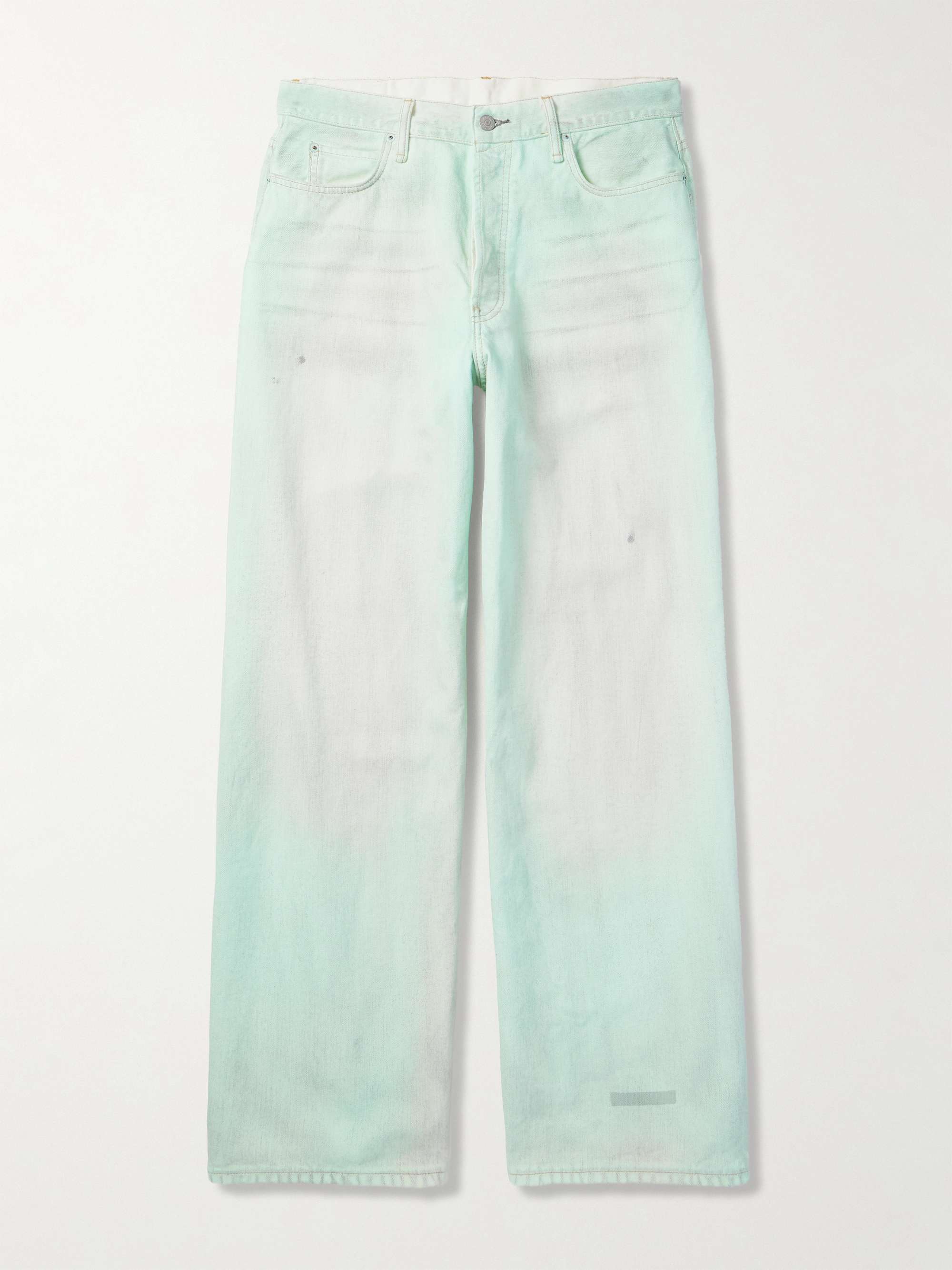 Traffic Straight-Leg Distressed Jeans view