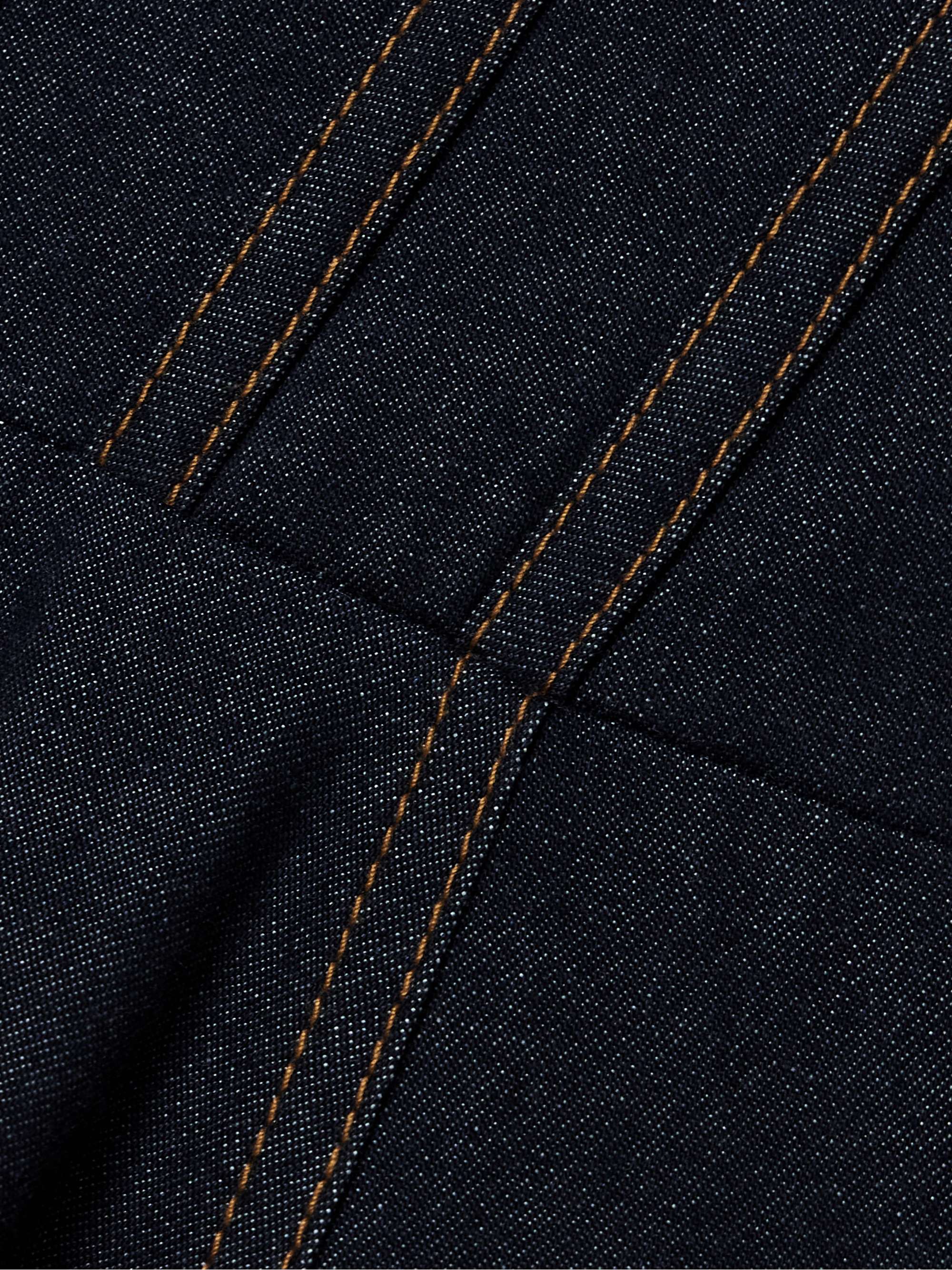 Crush denim midi dress view