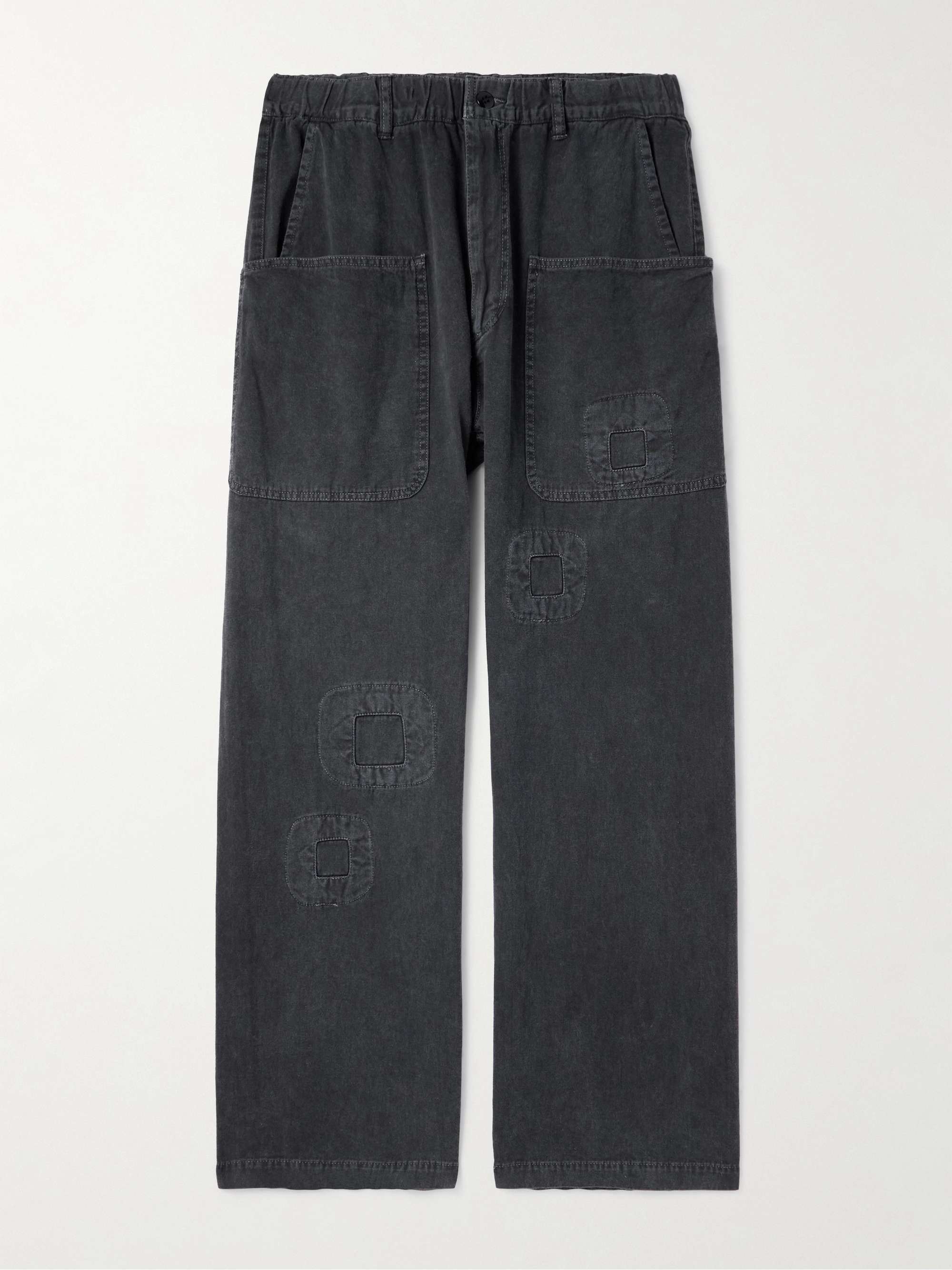 Straight-Leg Appliquéd Denim Trousers view