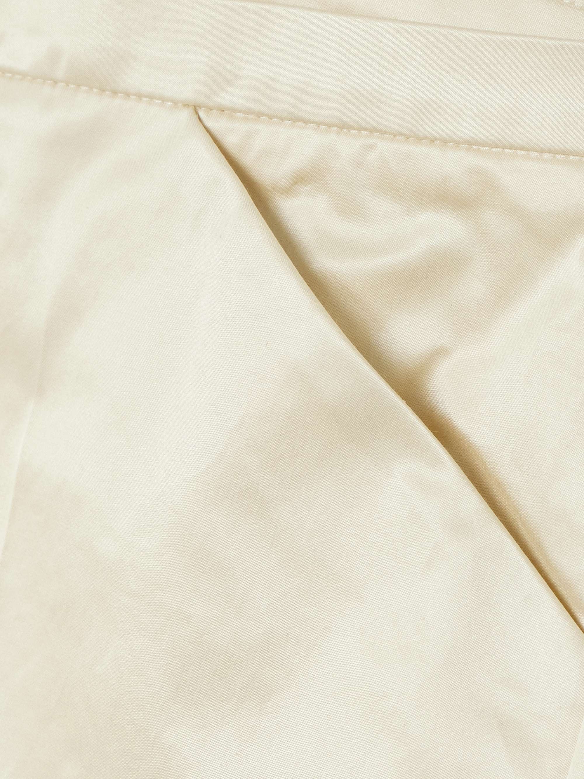 Cropped organic cotton-blend straight-leg pants view