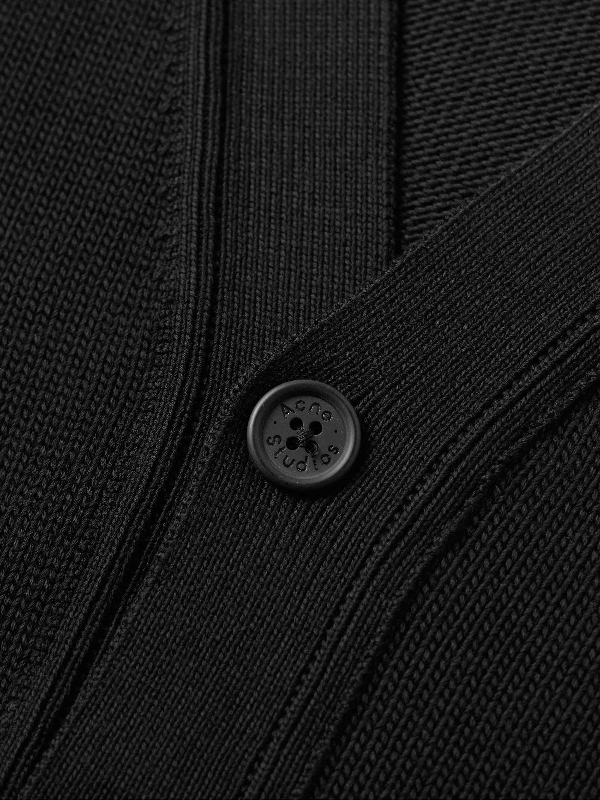 Keve Logo-Appliquéd Ribbed Cotton Cardigan view