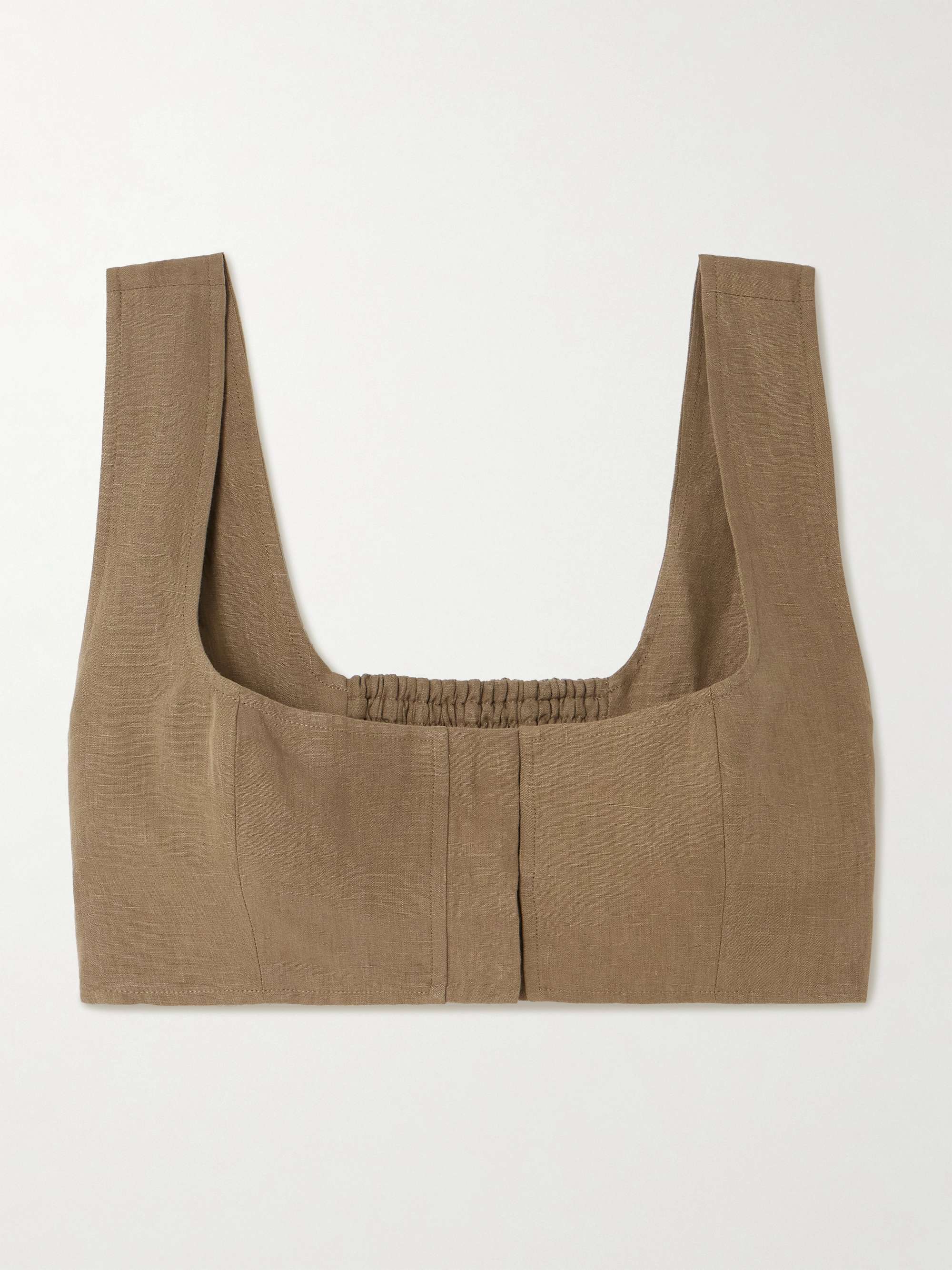 Jirja cropped linen top view