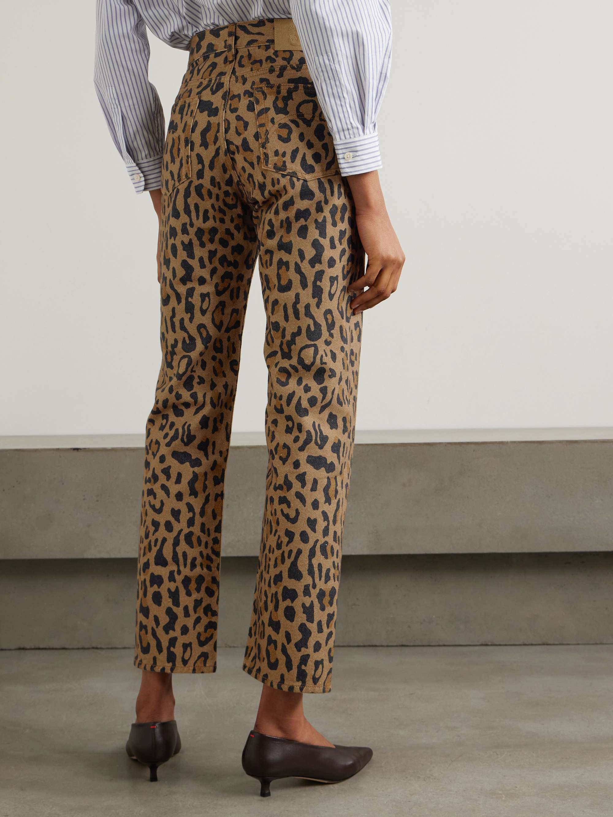 Simba Paso leopard-print mid-rise slim-fit jeans view