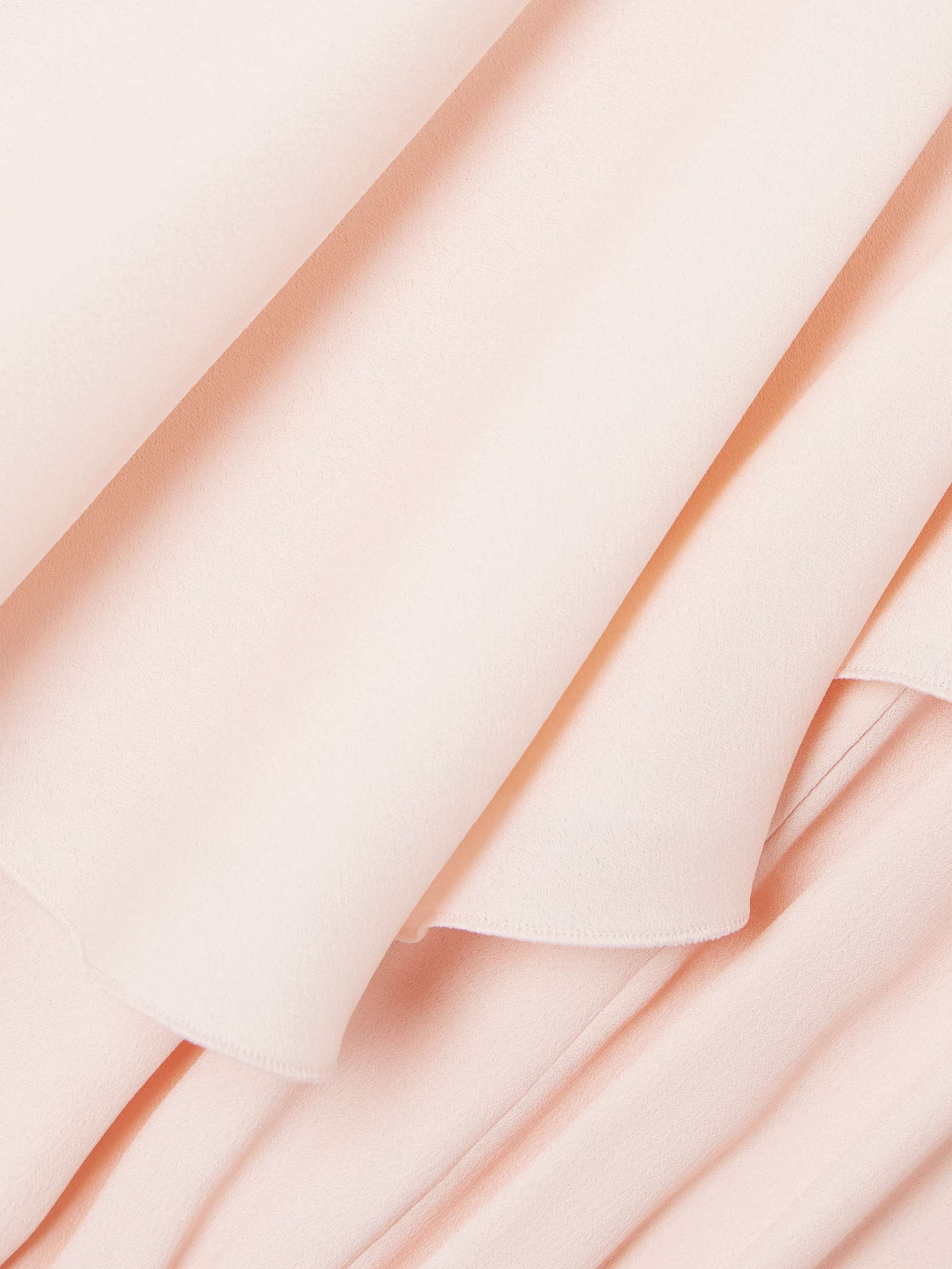 Cape-effect pleated crepe midi dress view