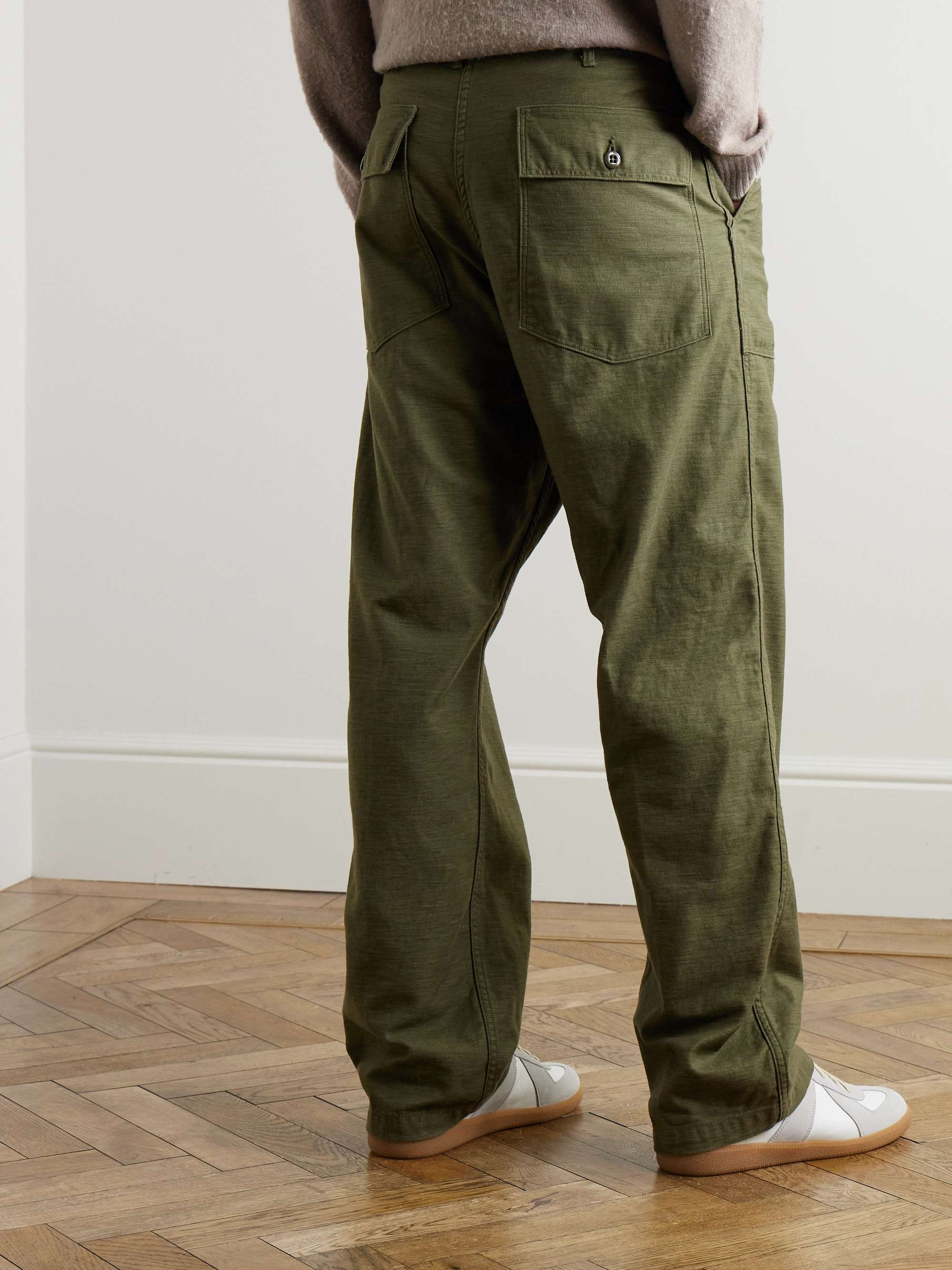 Fatigue Straight-Leg Cotton-Sateen Trousers view