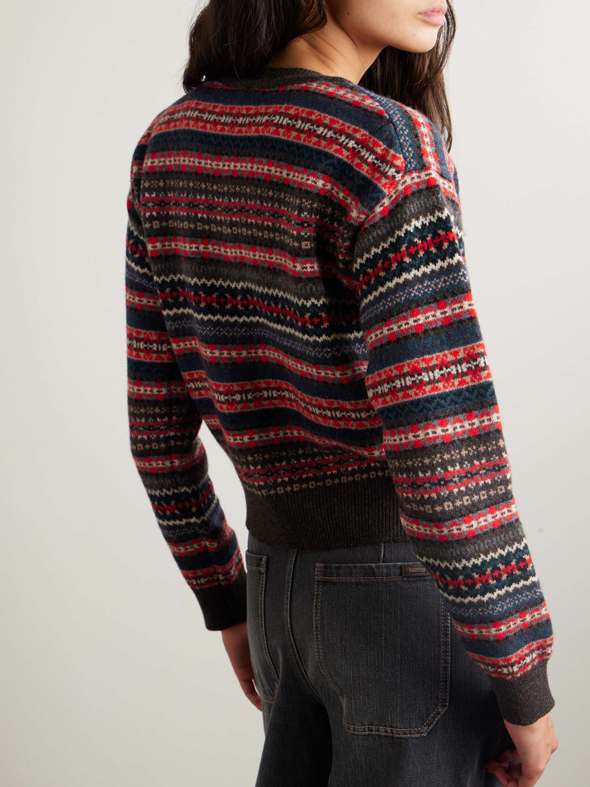Fair Isle wool cardigan view