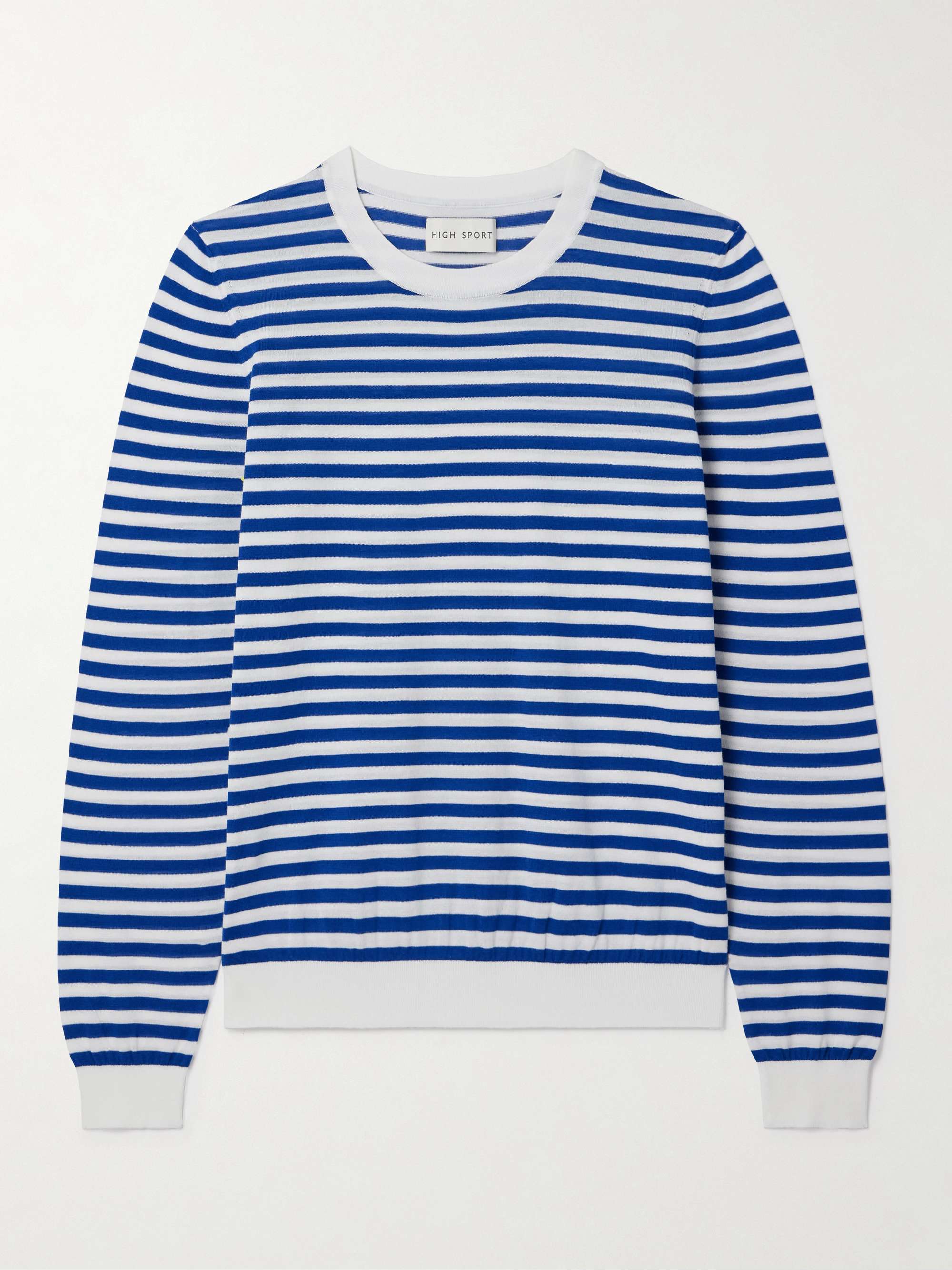 Alex striped cotton top view