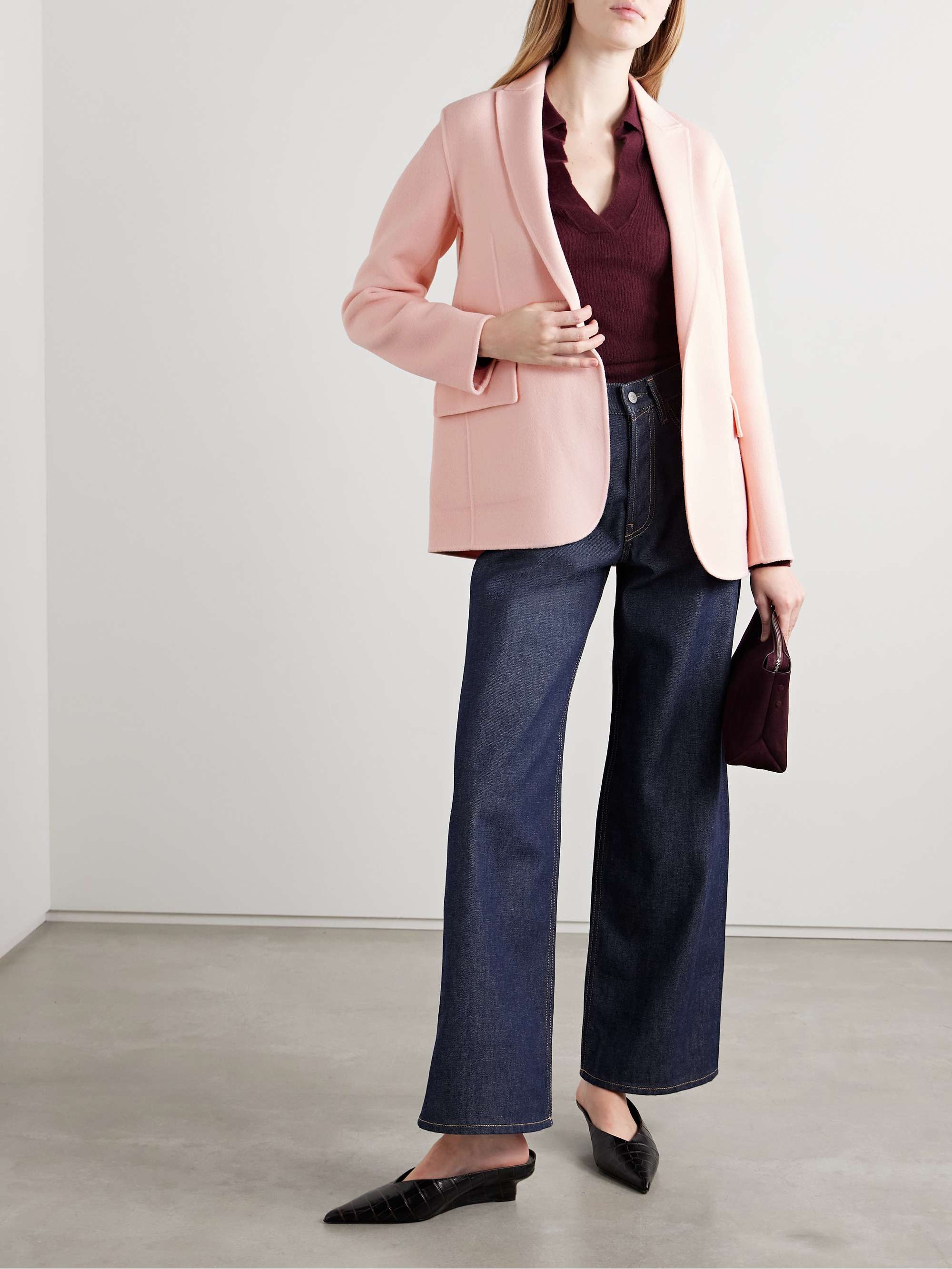 Wool and cashmere-blend felt blazer view