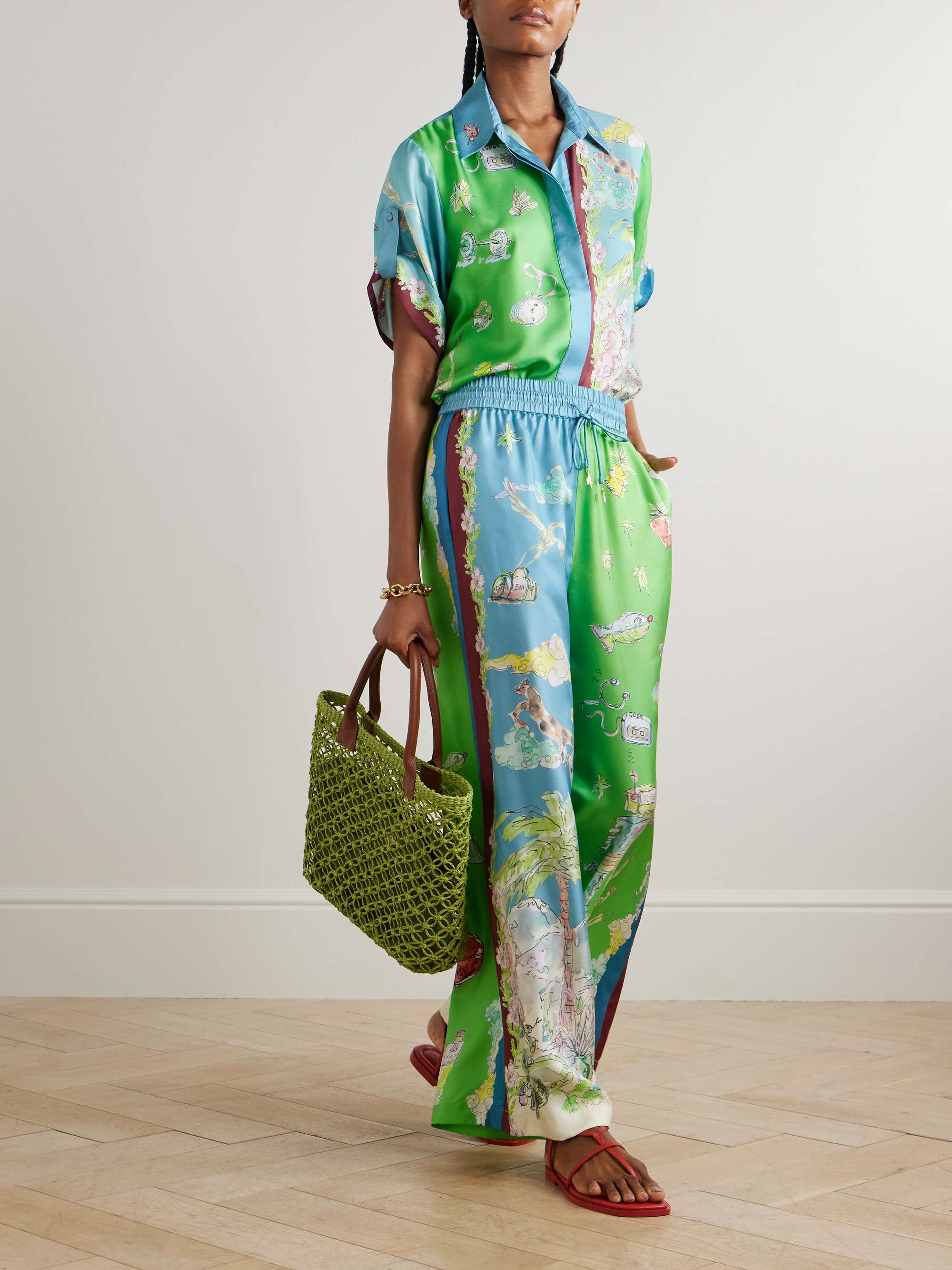 + Anouk Colantoni Daria printed silk-twill shirt view