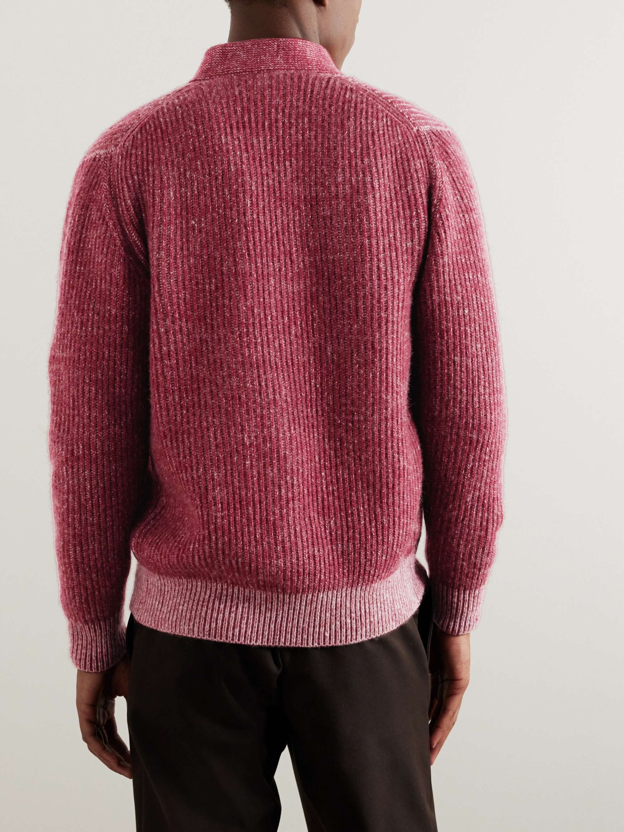 Sey Ribbed Cashmere and Silk-Blend Cardigan view