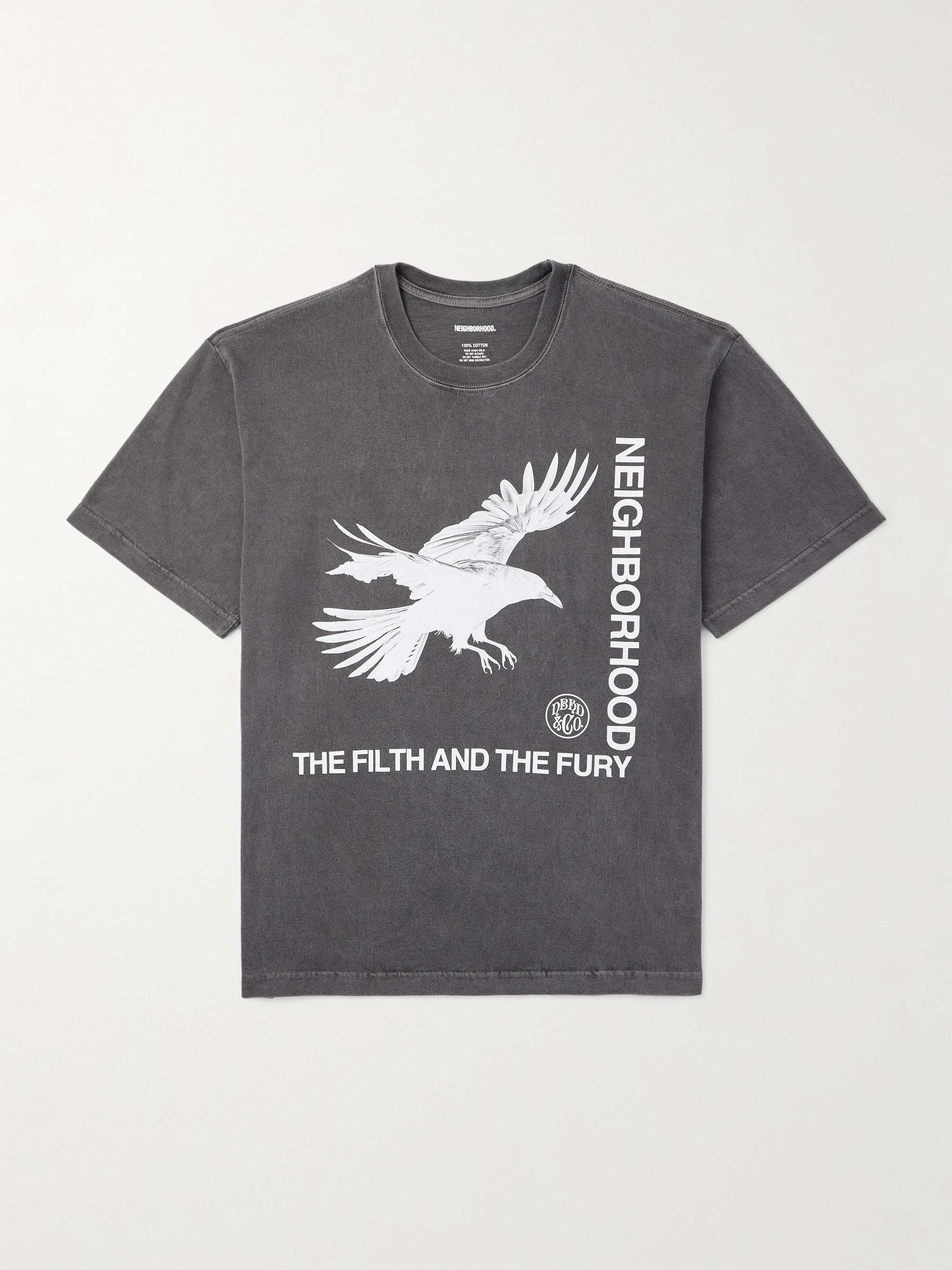 Garment-Dyed Printed Cotton-Jersey T-Shirt view