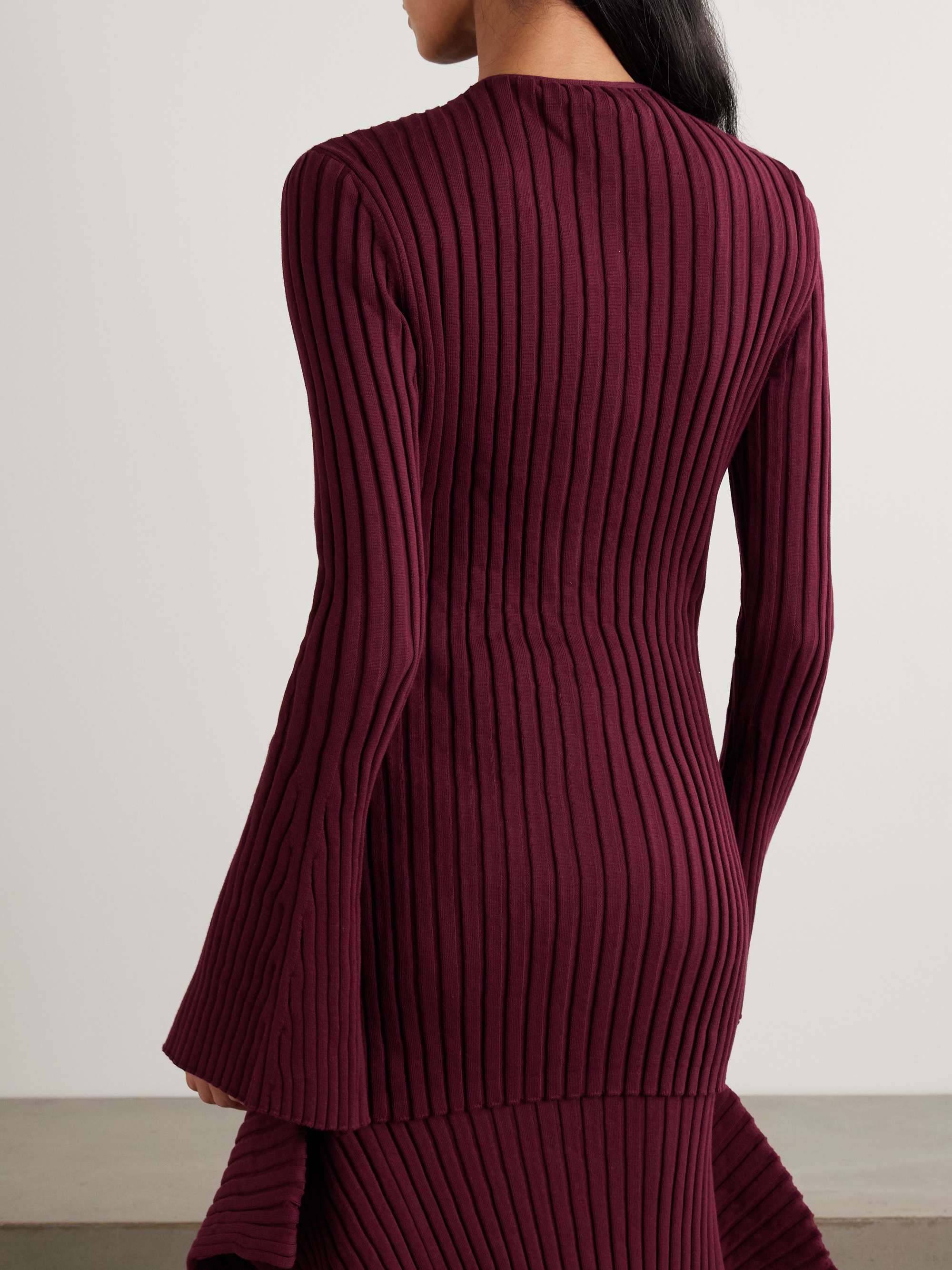 Ribbed organic cotton cardigan view
