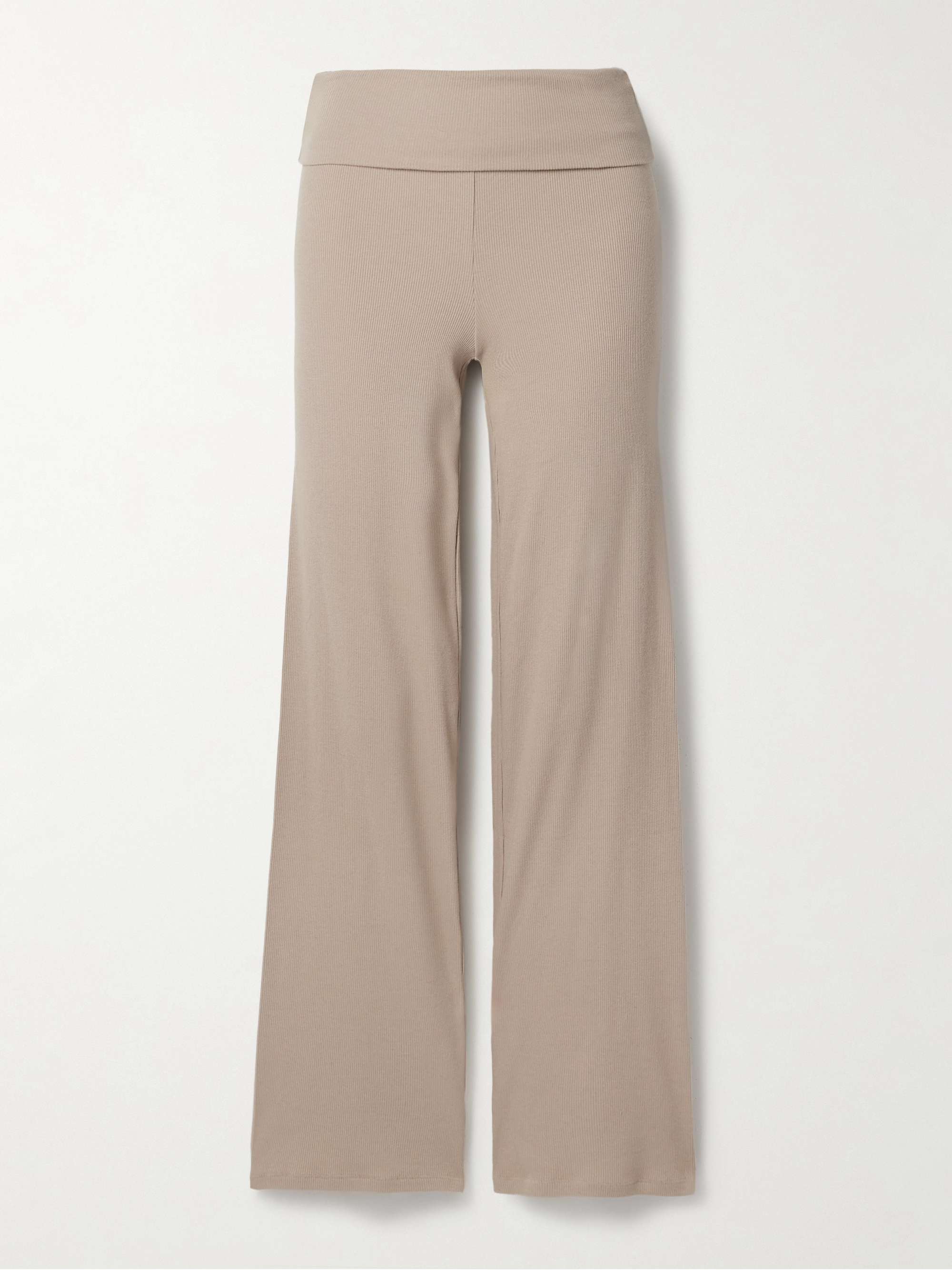 Cotton Rib Foldover stretch-cotton jersey pants view
