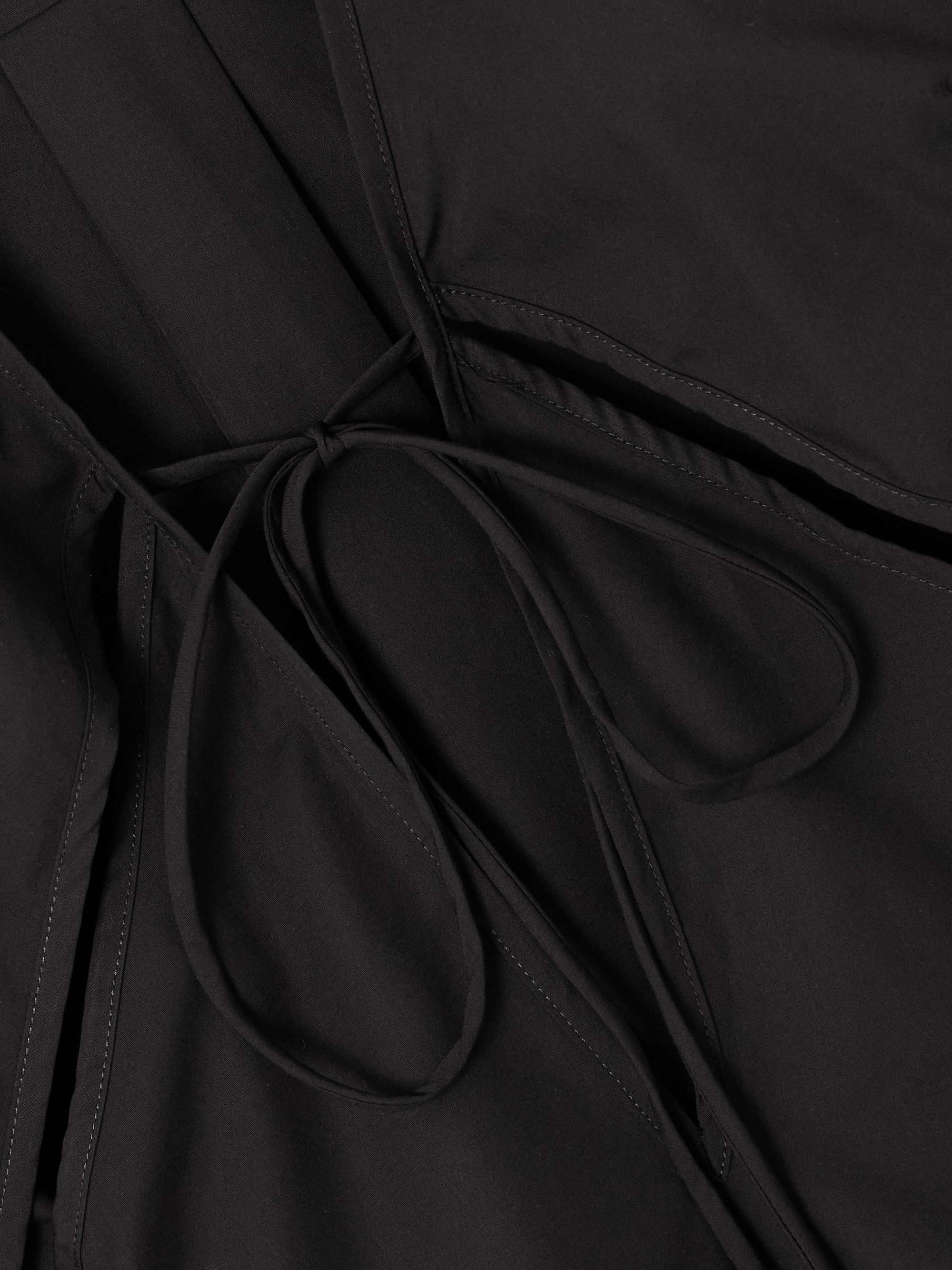 Triqueta tie-detailed cutout cotton-poplin blouse view