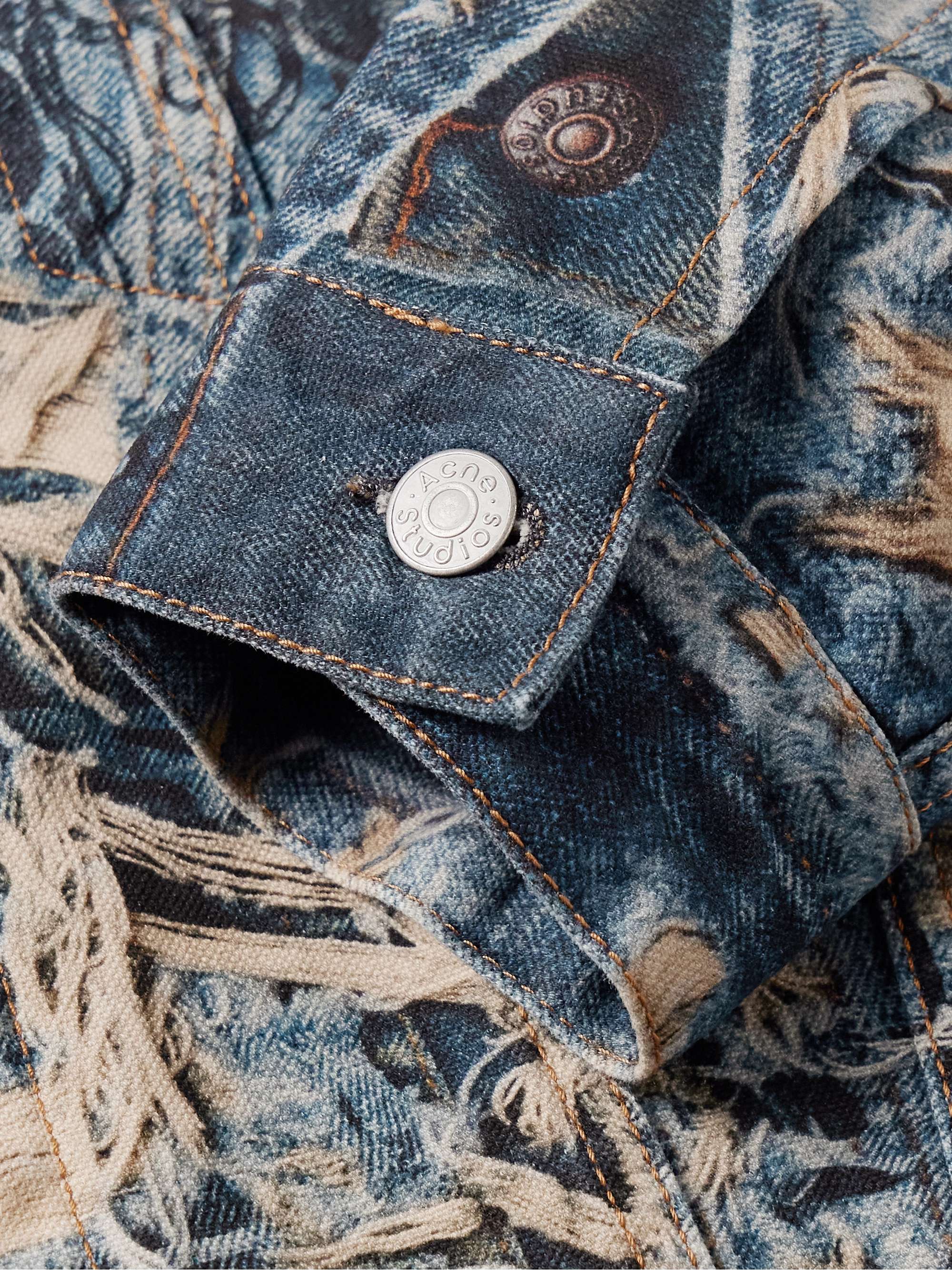 Rye Cropped Printed Denim Jacket view