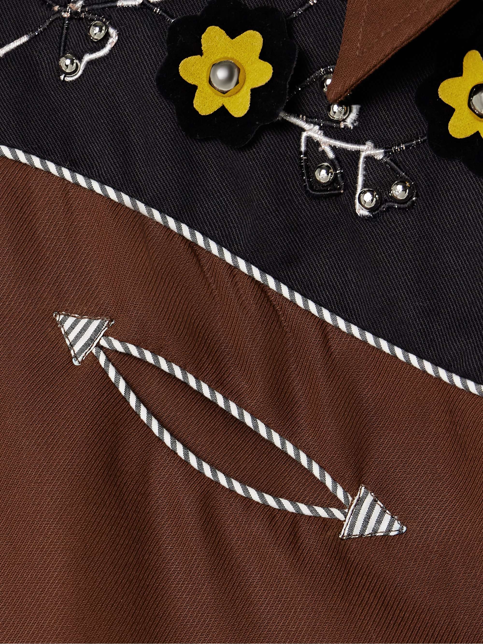 Abilene studded appliquéd paneled twill shirt view