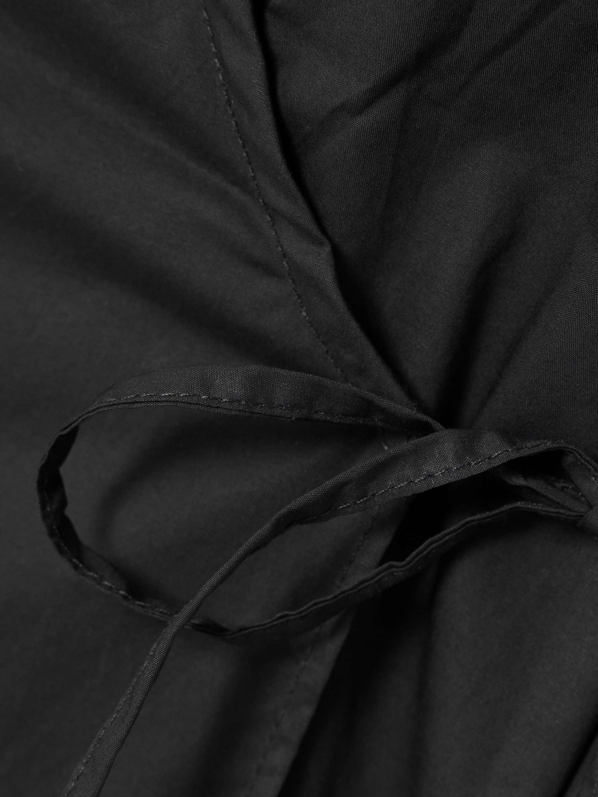 Wrap-effect organic cotton-poplin halterneck top view