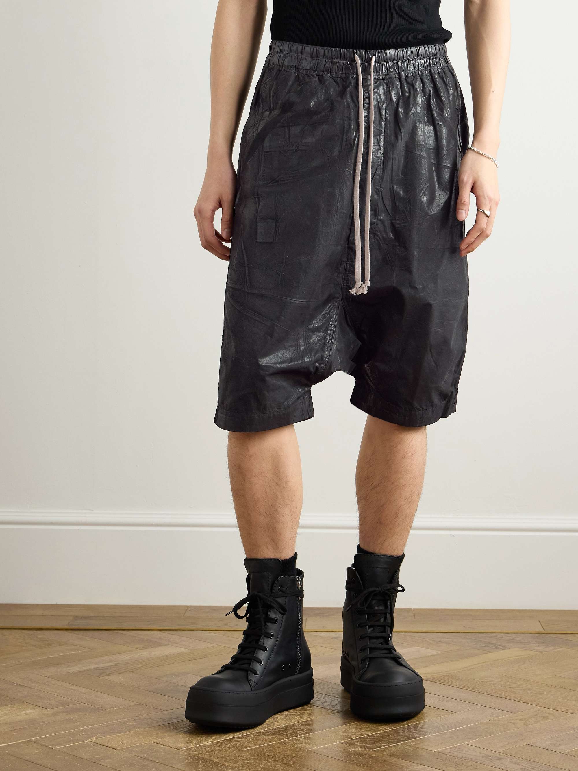 Pods Straight-Leg Cotton-Poplin Drawstring Shorts view