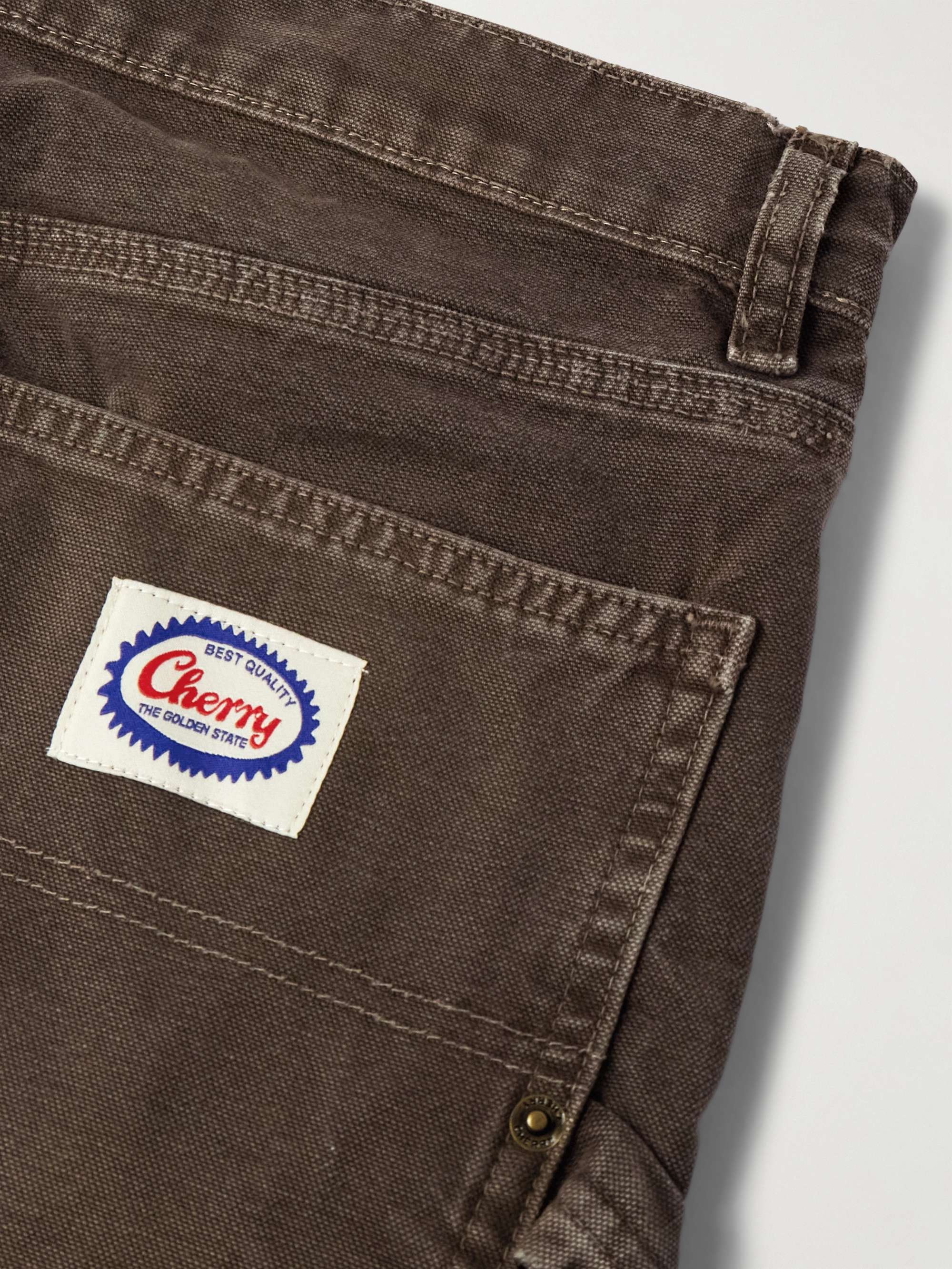 Carpenter Wide-Leg Cotton-Canvas Trousers view