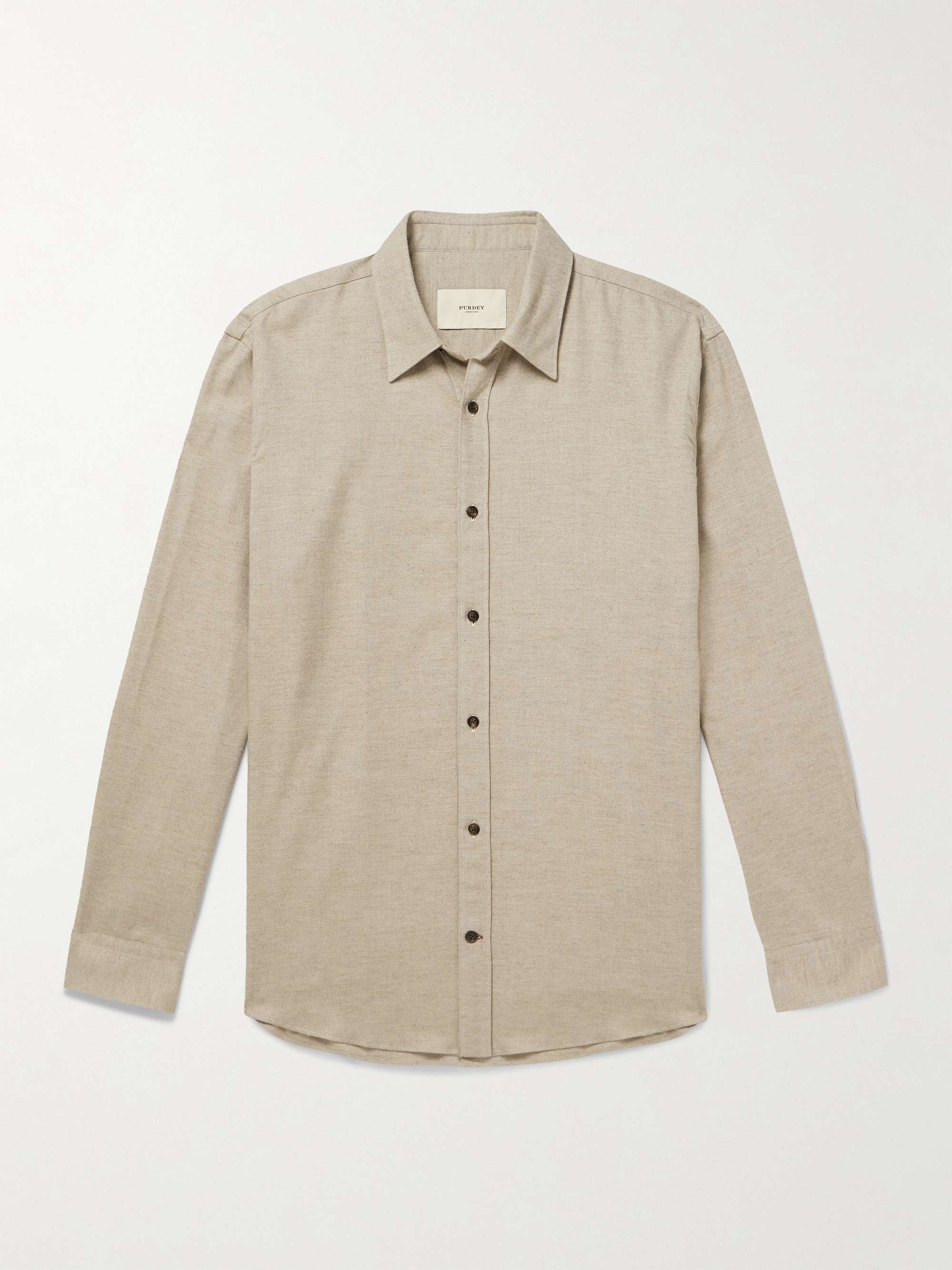 Herringbone Cotton-Flannel Shirt view