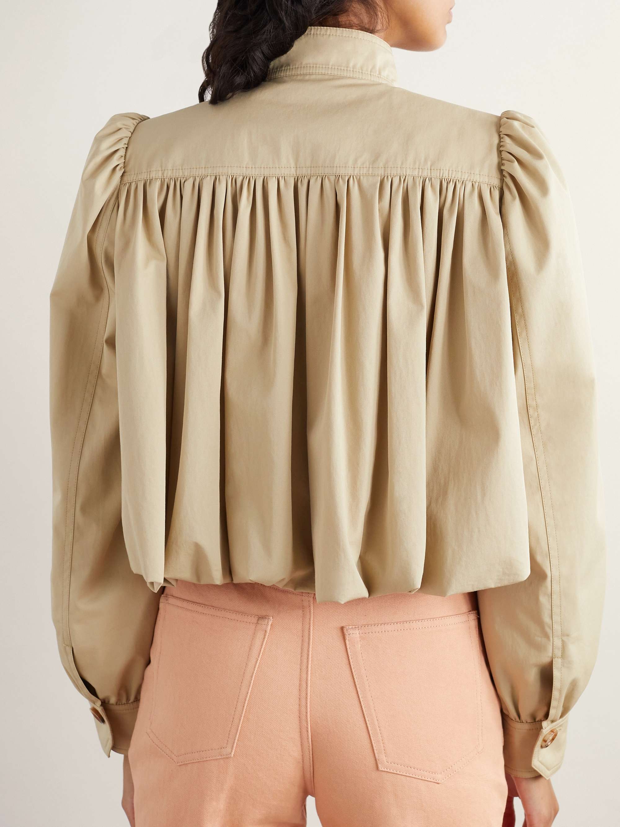 Gathered cotton-twill jacket view