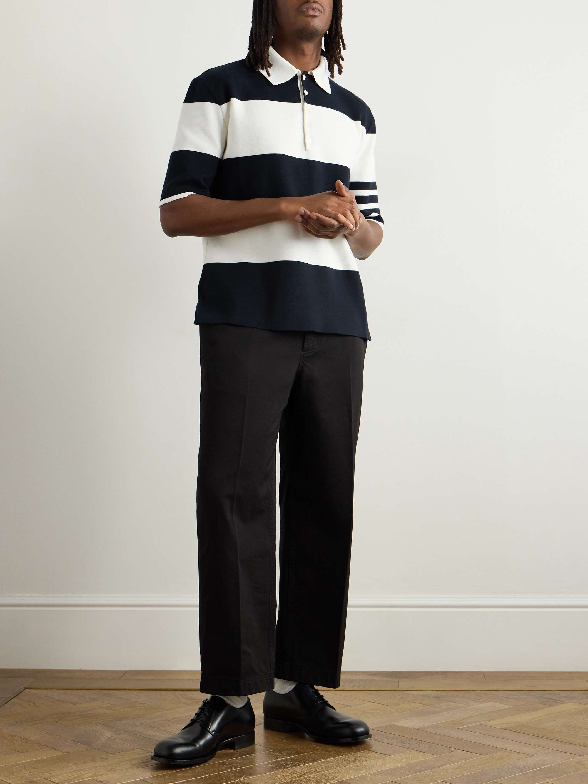 Striped Cotton Polo Shirt view