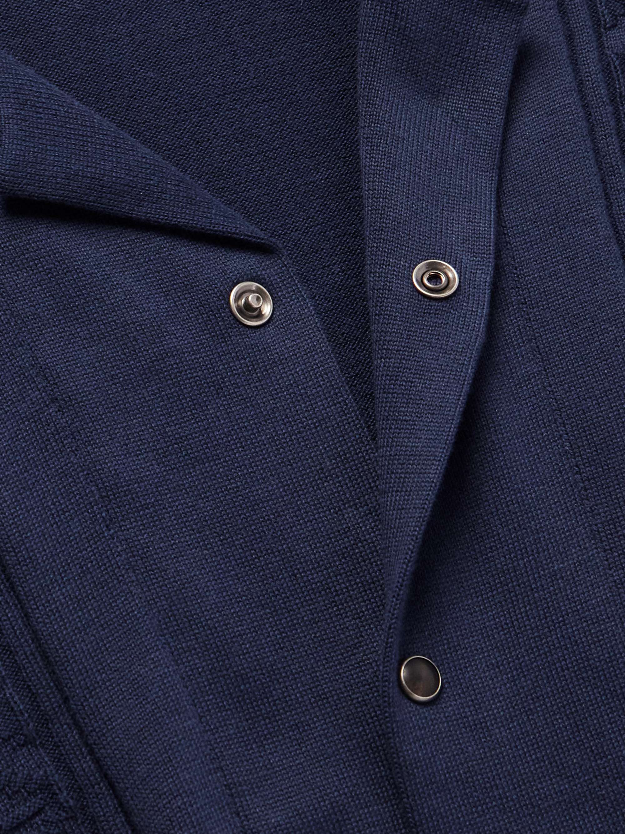 Slim-Fit Jacquard-Knit Cotton Shirt view