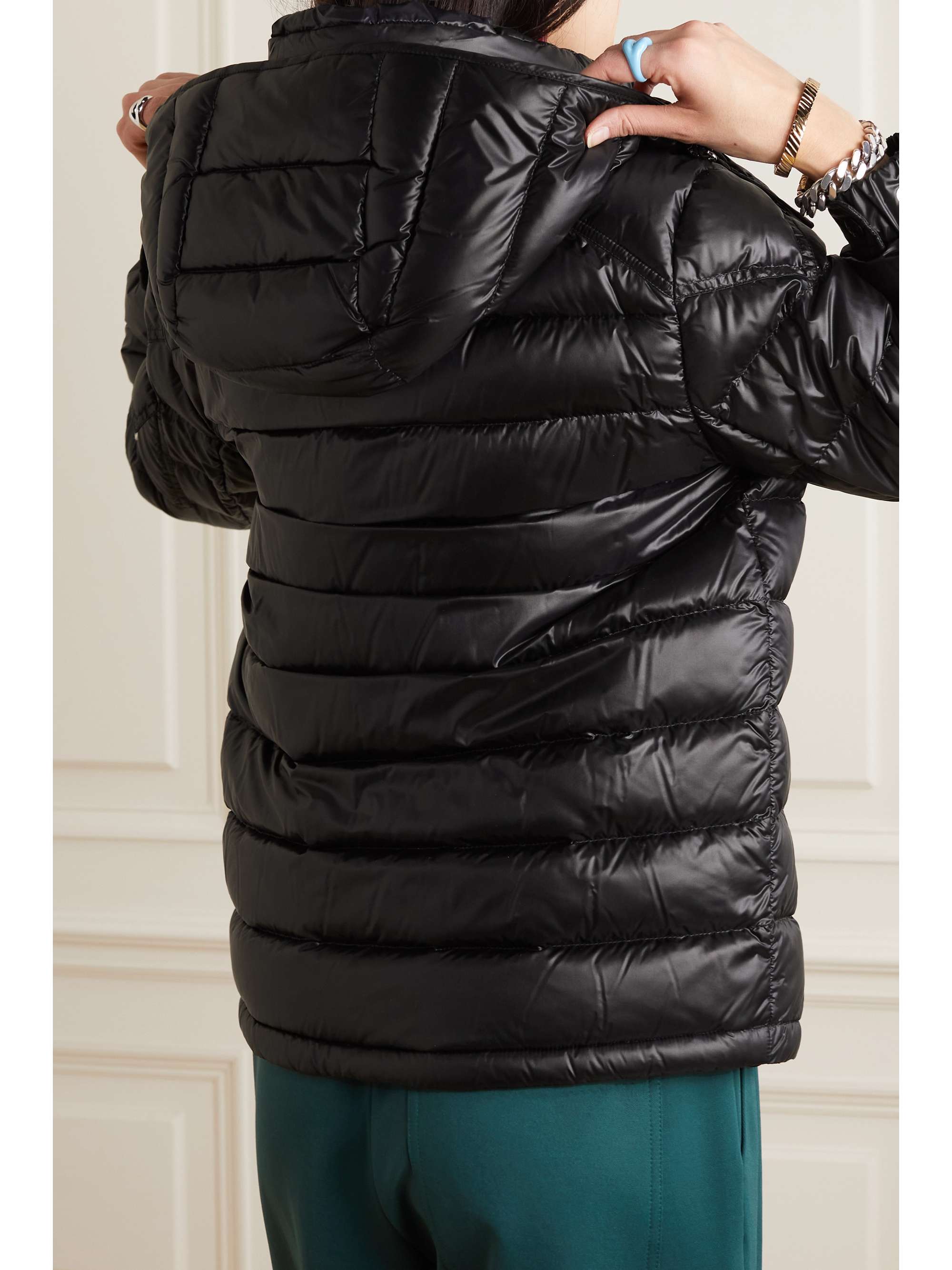 Dalles hooded quilted padded shell down jacket view