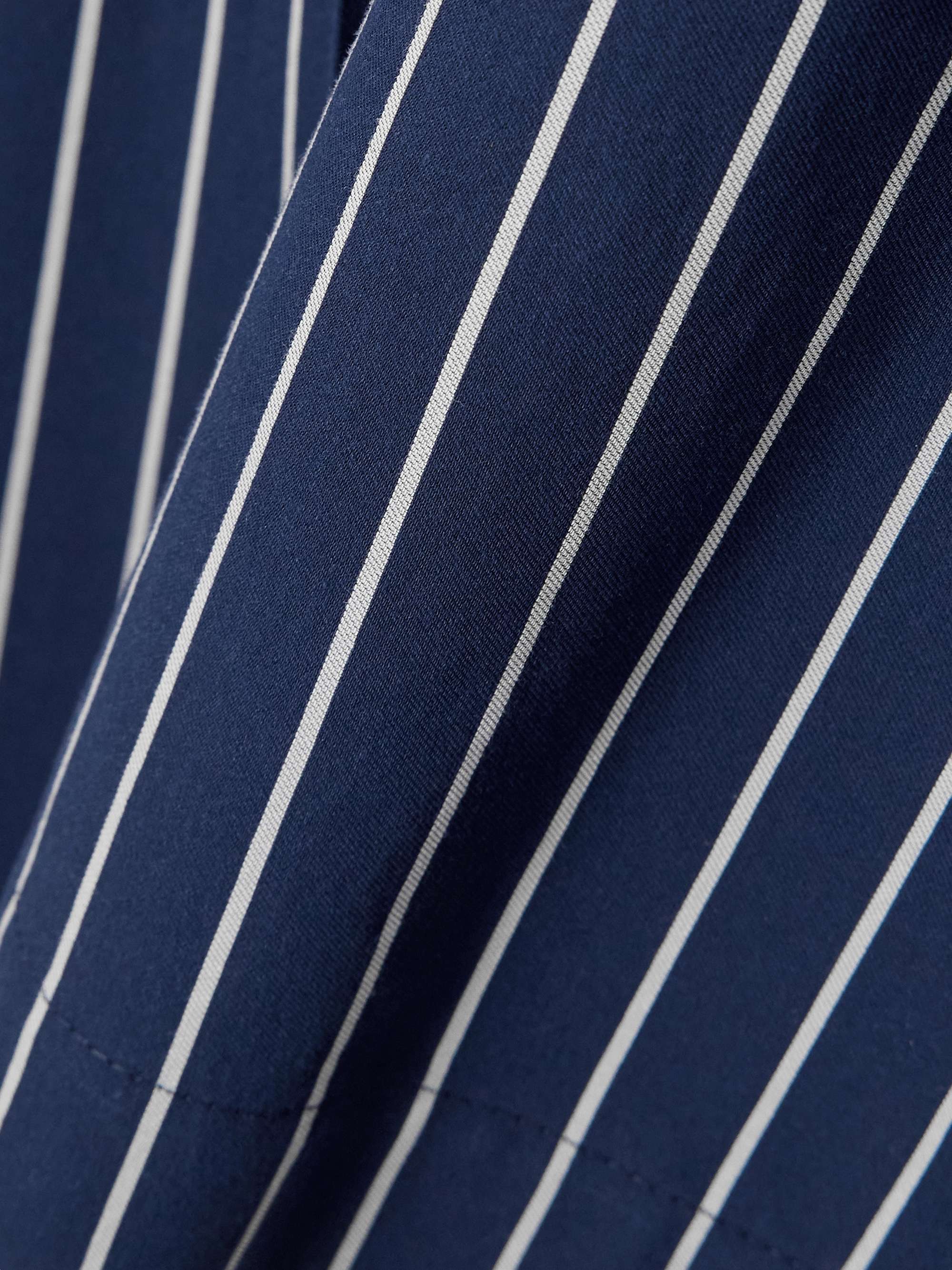Striped cotton and silk-blend twill wide-leg pants view